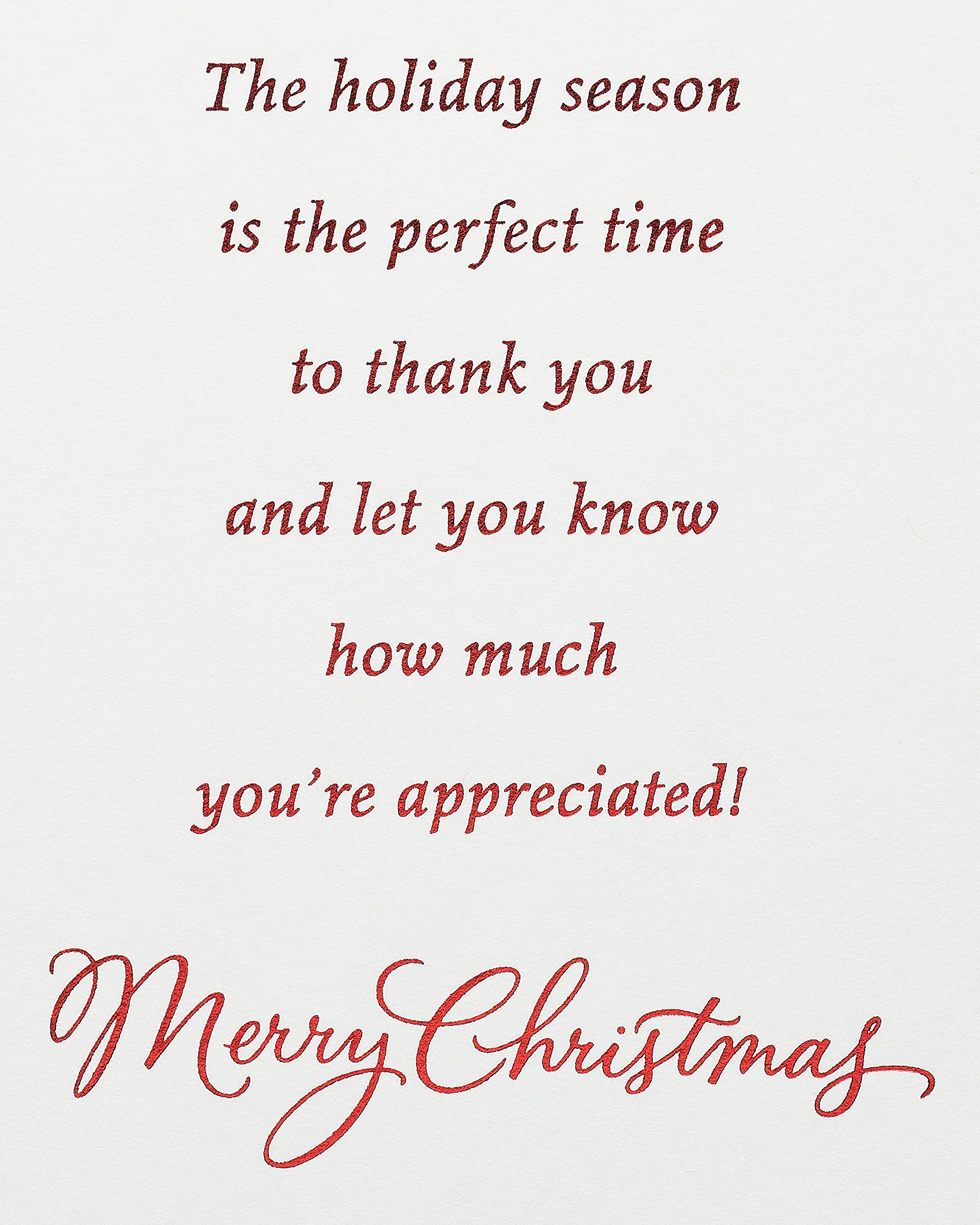 American Greeting Christmas Thank You Card, Holiday Appreciation Greeting Card (Perfect Time) - Image 3