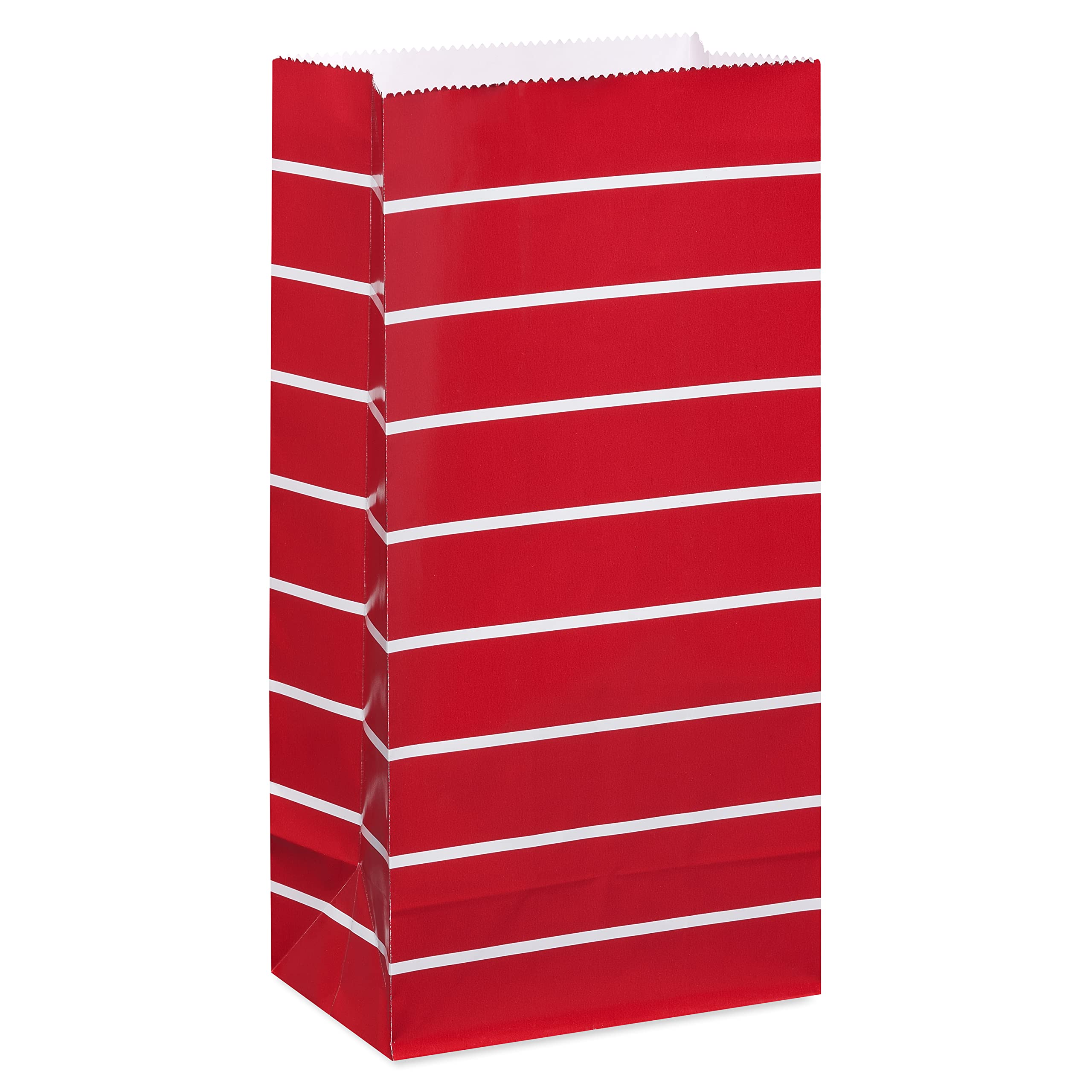 American Greetings 10.375'' Red Goodie Bags, Stripes and Polka Dots (16 Bags) - Image 2