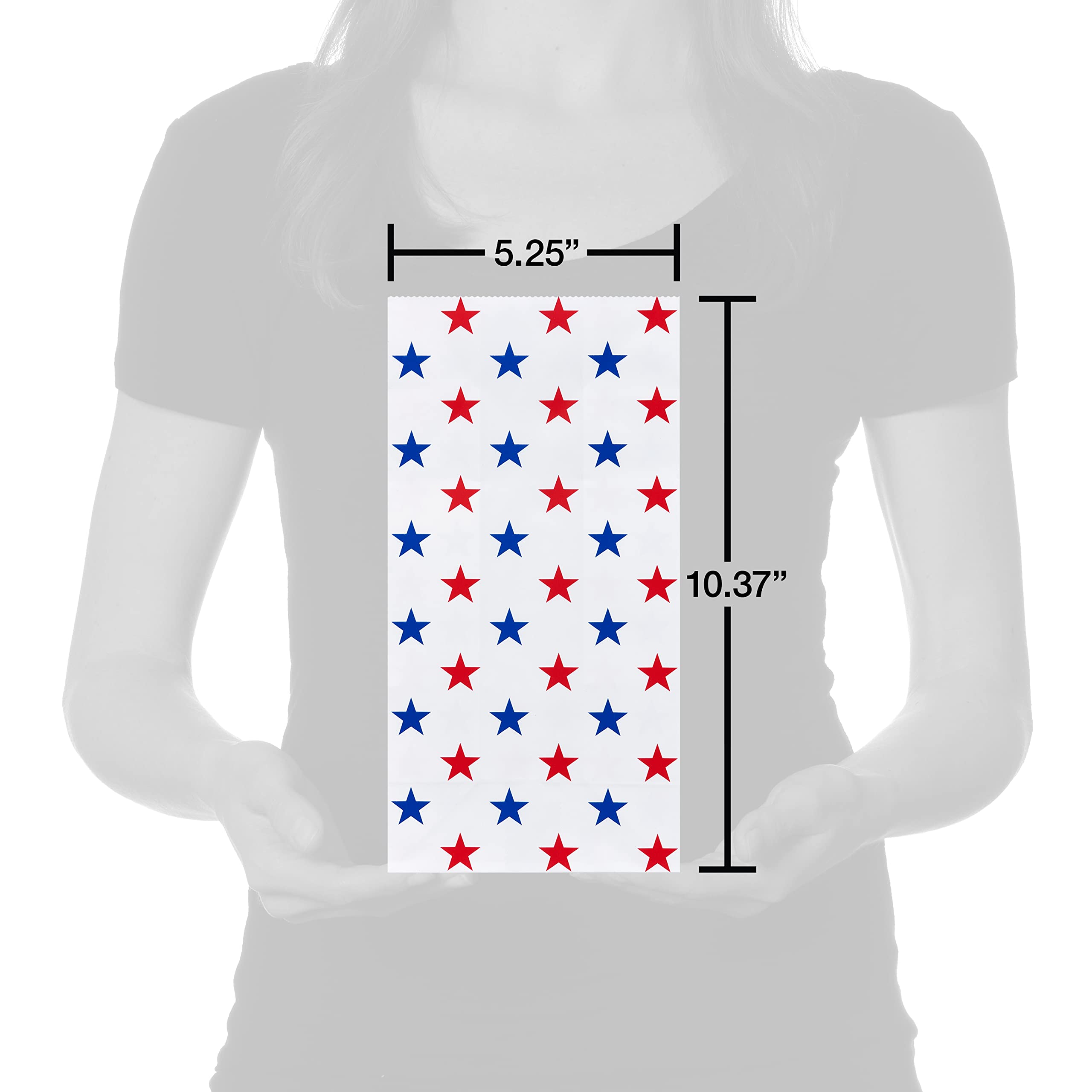 American Greetings 10" Large Patriotic Gift Bags, Red, White and Blue (16-Count) - Image 4