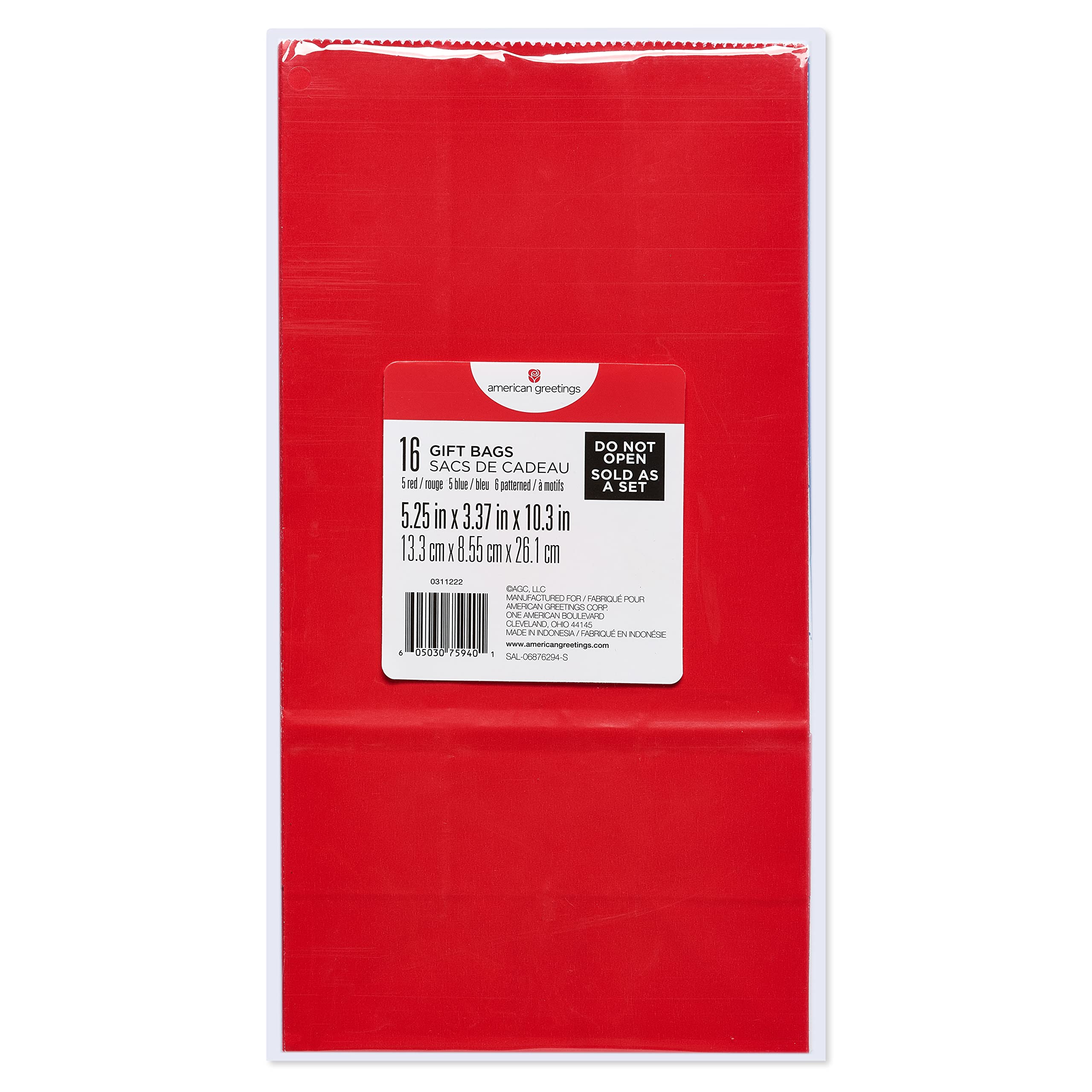 American Greetings 10" Large Patriotic Gift Bags, Red, White and Blue (16-Count) - Image 5