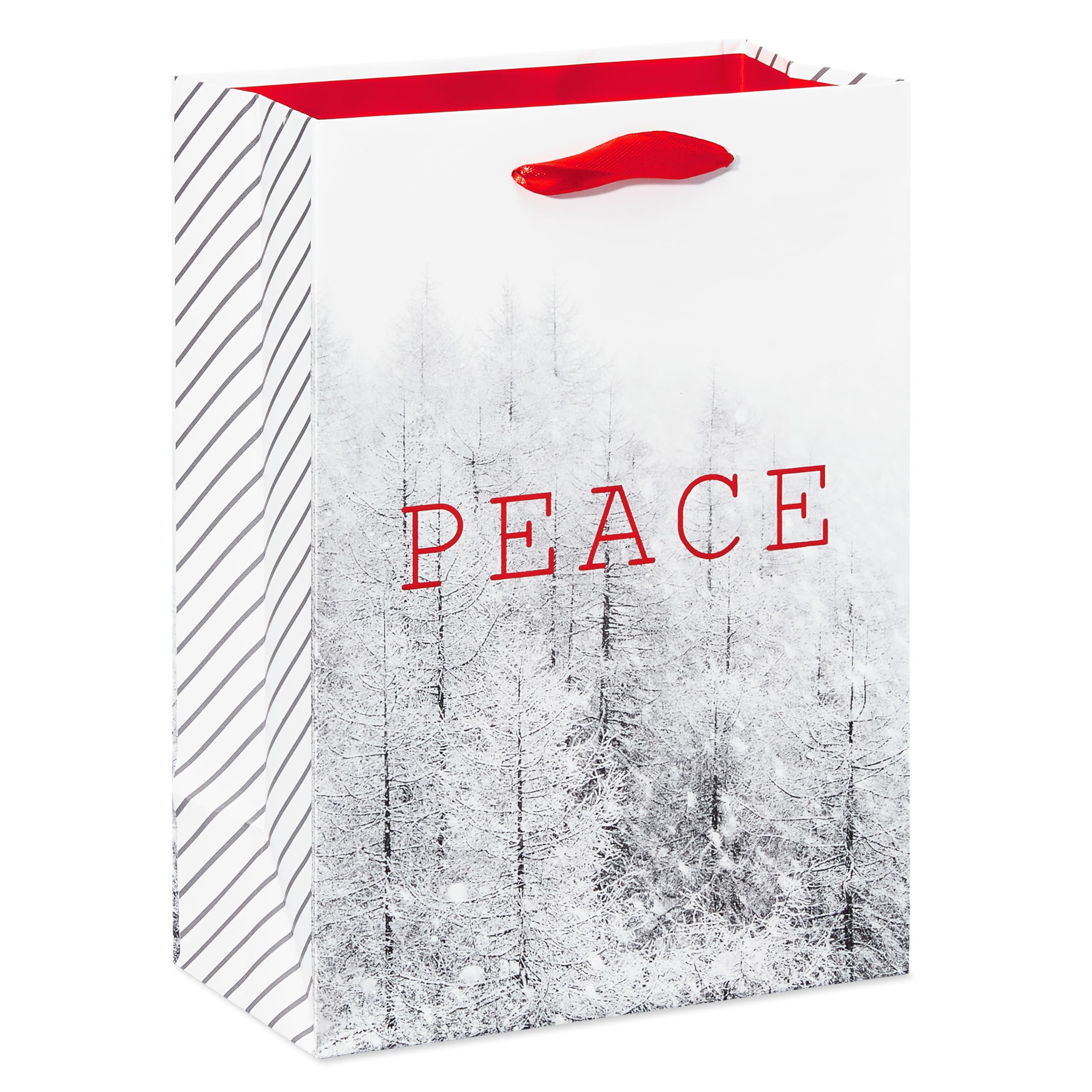 American Greetings 10" Medium Christmas Gift Bags, Sweater Patterns and Snowy Trees (4 Bags) - Image 2