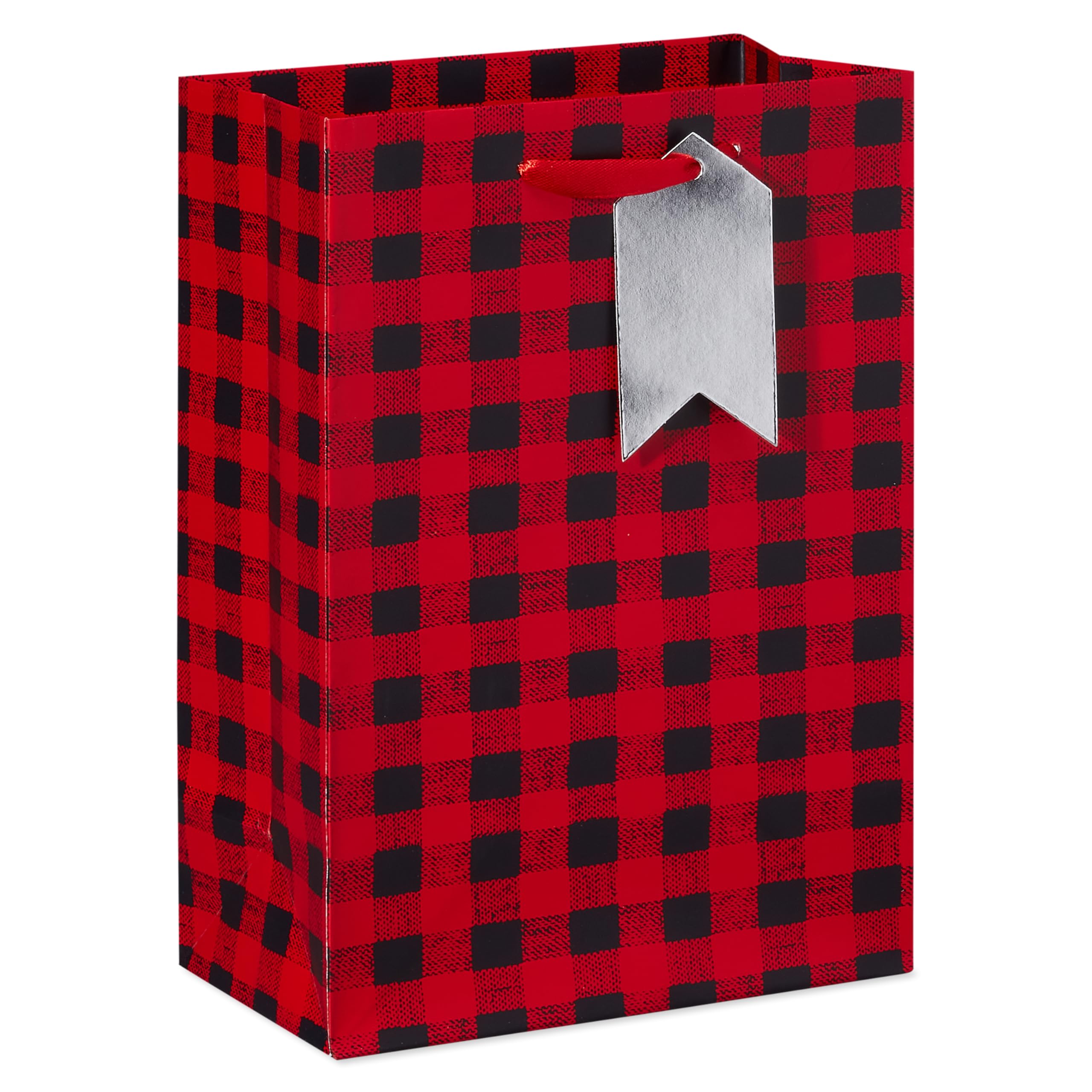 American Greetings 10" Medium Christmas Gift Bags, Sweater Patterns and Snowy Trees (4 Bags) - Image 4