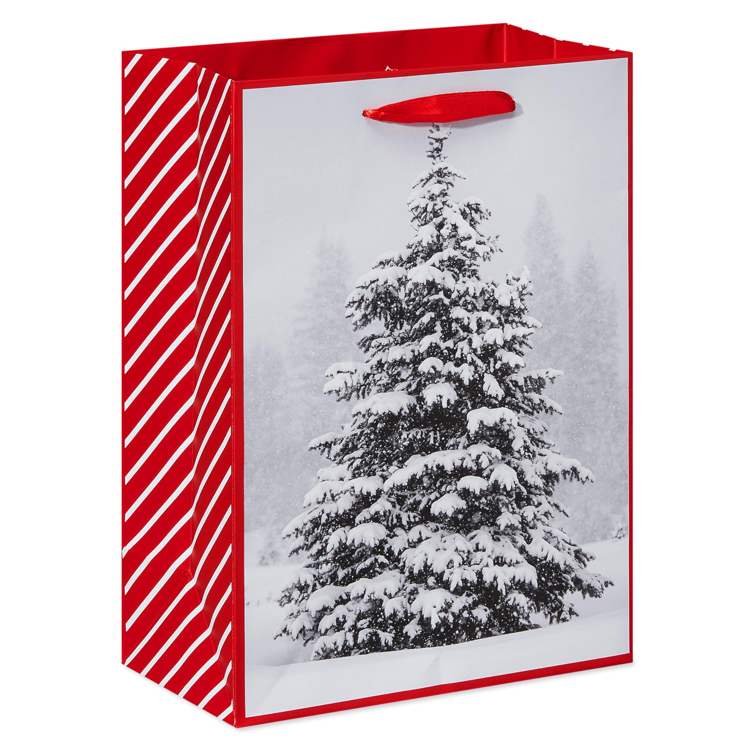 American Greetings 10" Medium Christmas Gift Bags, Sweater Patterns and Snowy Trees (4 Bags) - Image 5