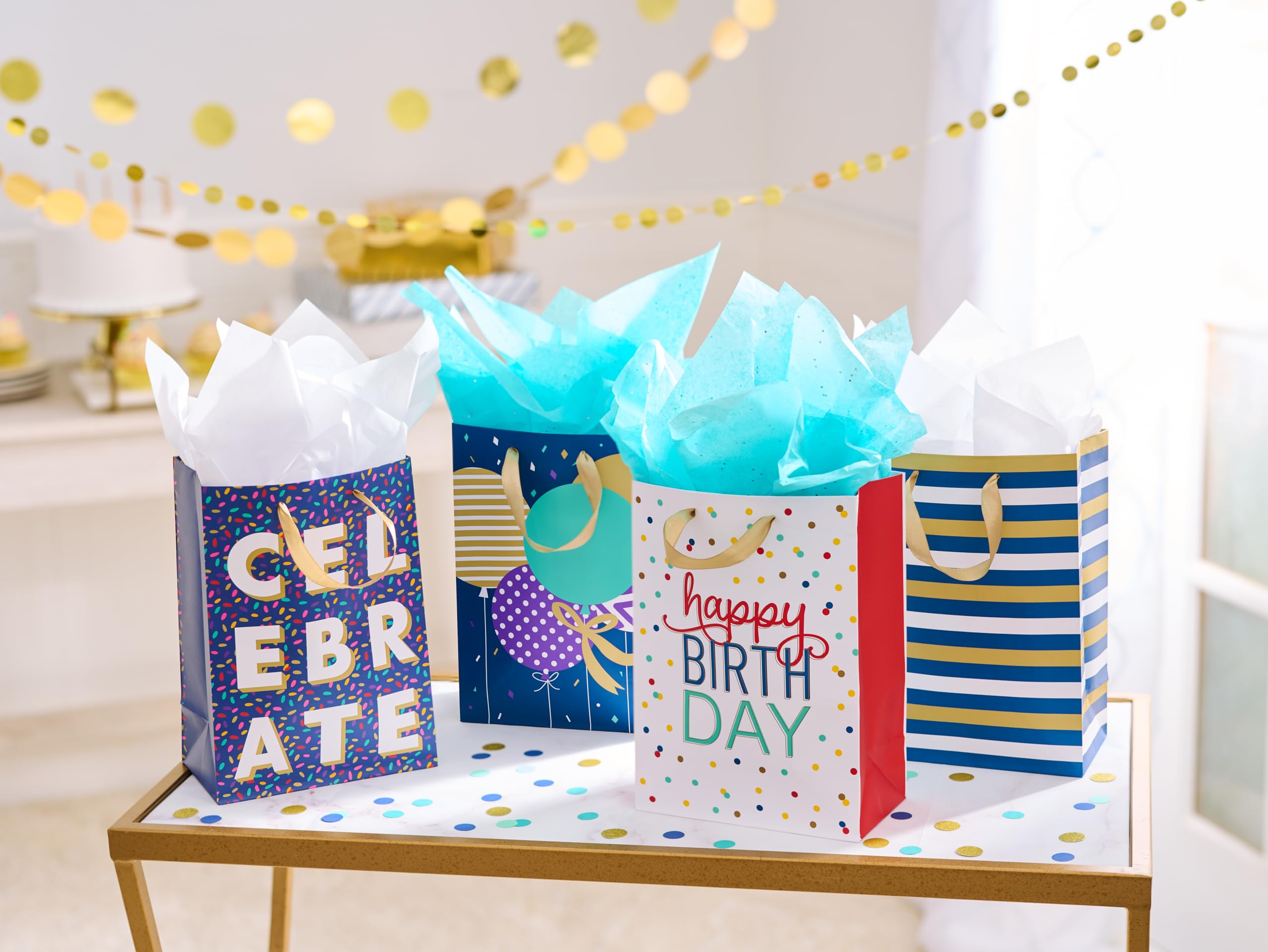 American Greetings 10" Medium Gift Bags for Birthdays and Celebrations (4-Bags) - Image 7