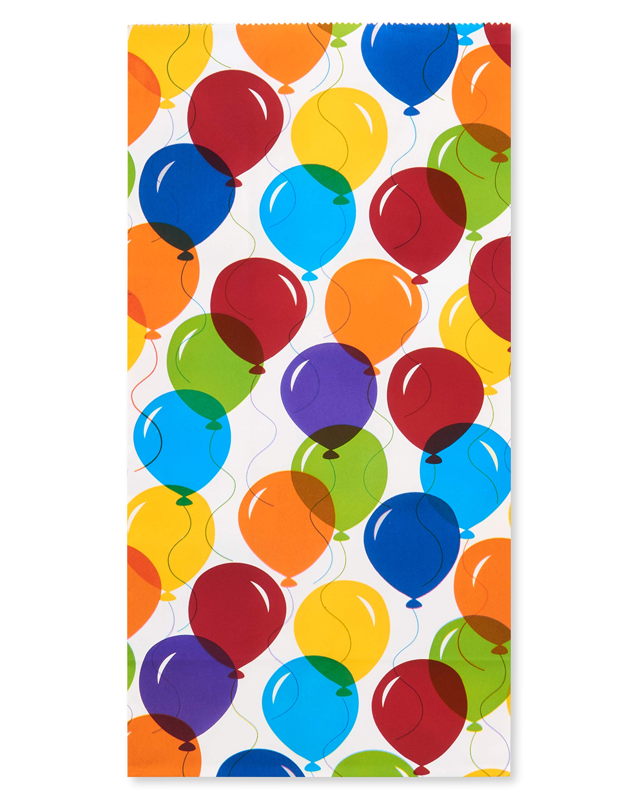 American Greetings 10" Small Birthday Goodie Bags, Multicolor Balloons (12-Count) - Image 3