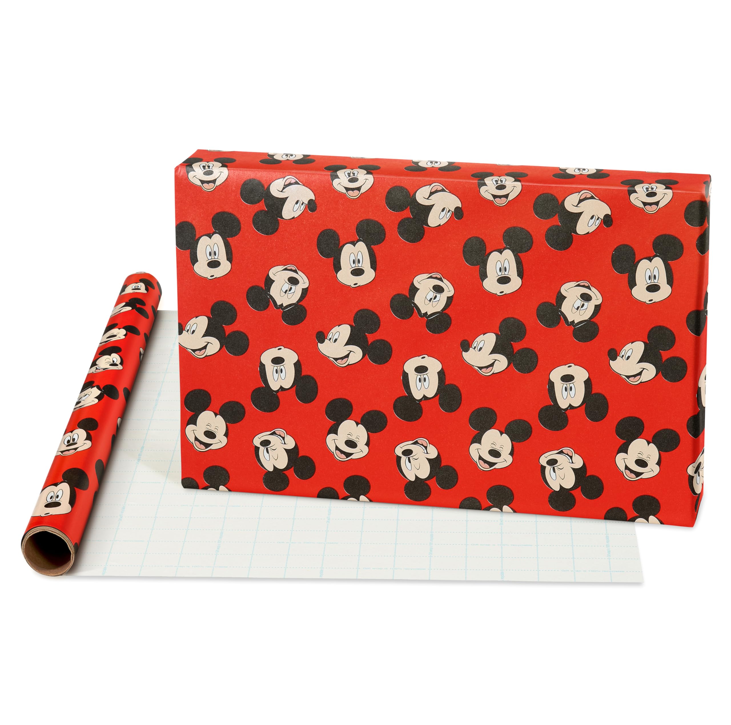 American Greetings 105 sq. ft. Disney Wrapping Paper Set with Gridlines for Kids Birthday, Baby Shower and All Occasions, Mickey Mouse, Minnie Mouse, Pluto and Polka Dots (3 Rolls, 30 in. x 14 ft. each) - Image 3