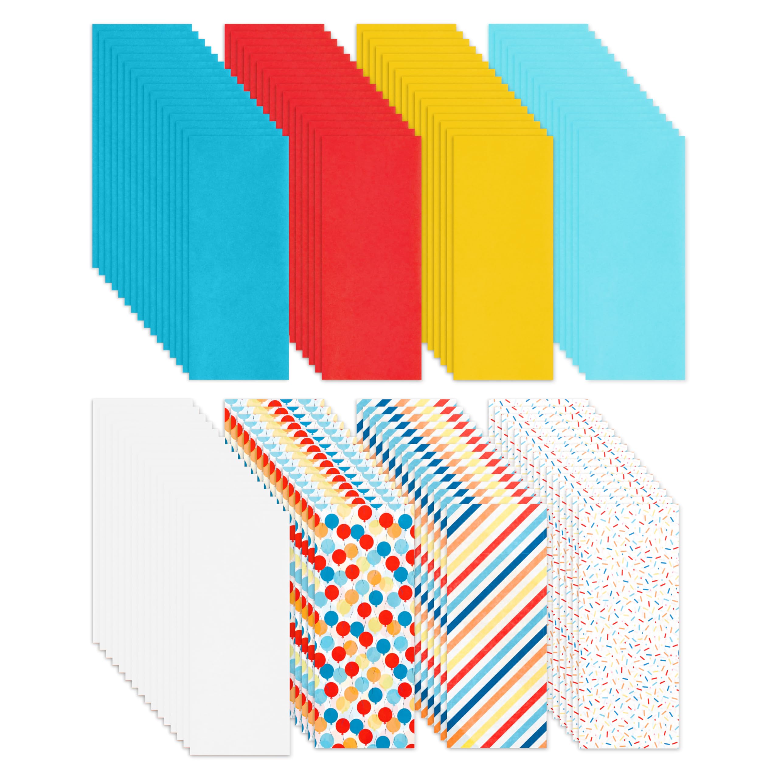 American Greetings 125 Sheet 20 in. x 20 in. Bulk Multicolor and Patterned Birthday Tissue Paper for Gift Bags, Crafts, and Birthday (Balloons & Confetti) - Image 3