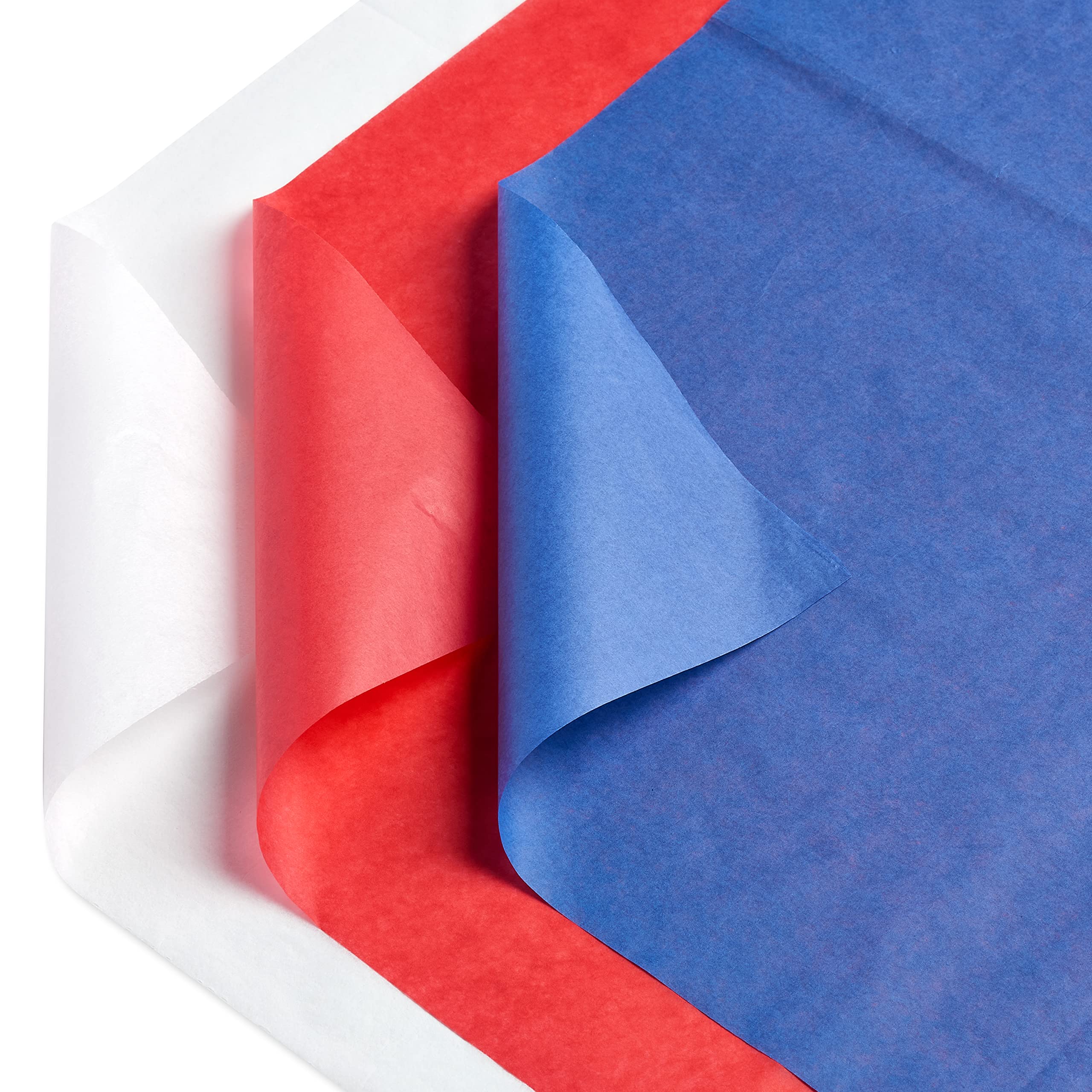 American Greetings 125 Sheets 20 in. x 20 in. Bulk Red, White, and Blue Tissue Paper for All Occasions - Image 5
