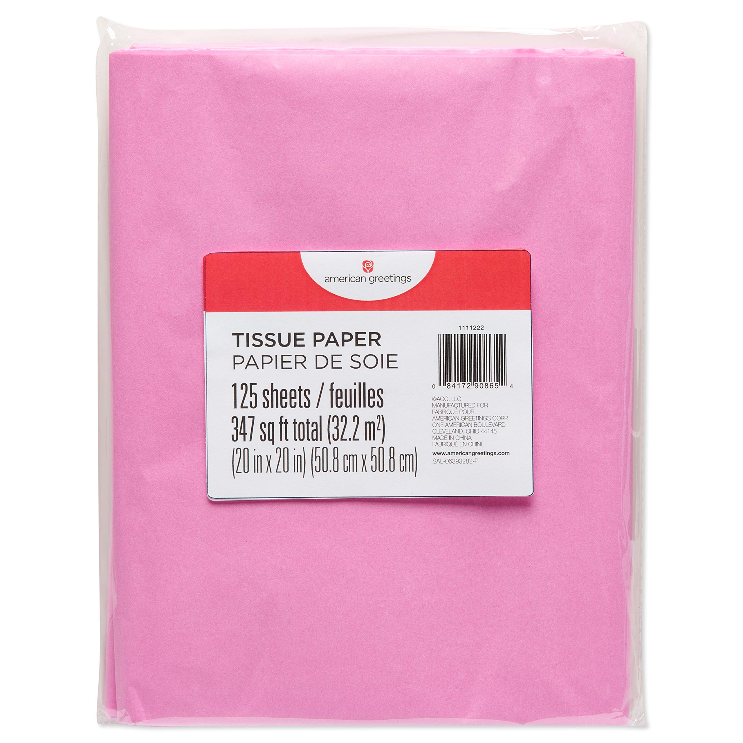 American Greetings 125 Sheets 20 in. x 20 in. Light Pink Tissue Paper Bulk for Birthdays, Baby Showers, and All Occasions - Image 6