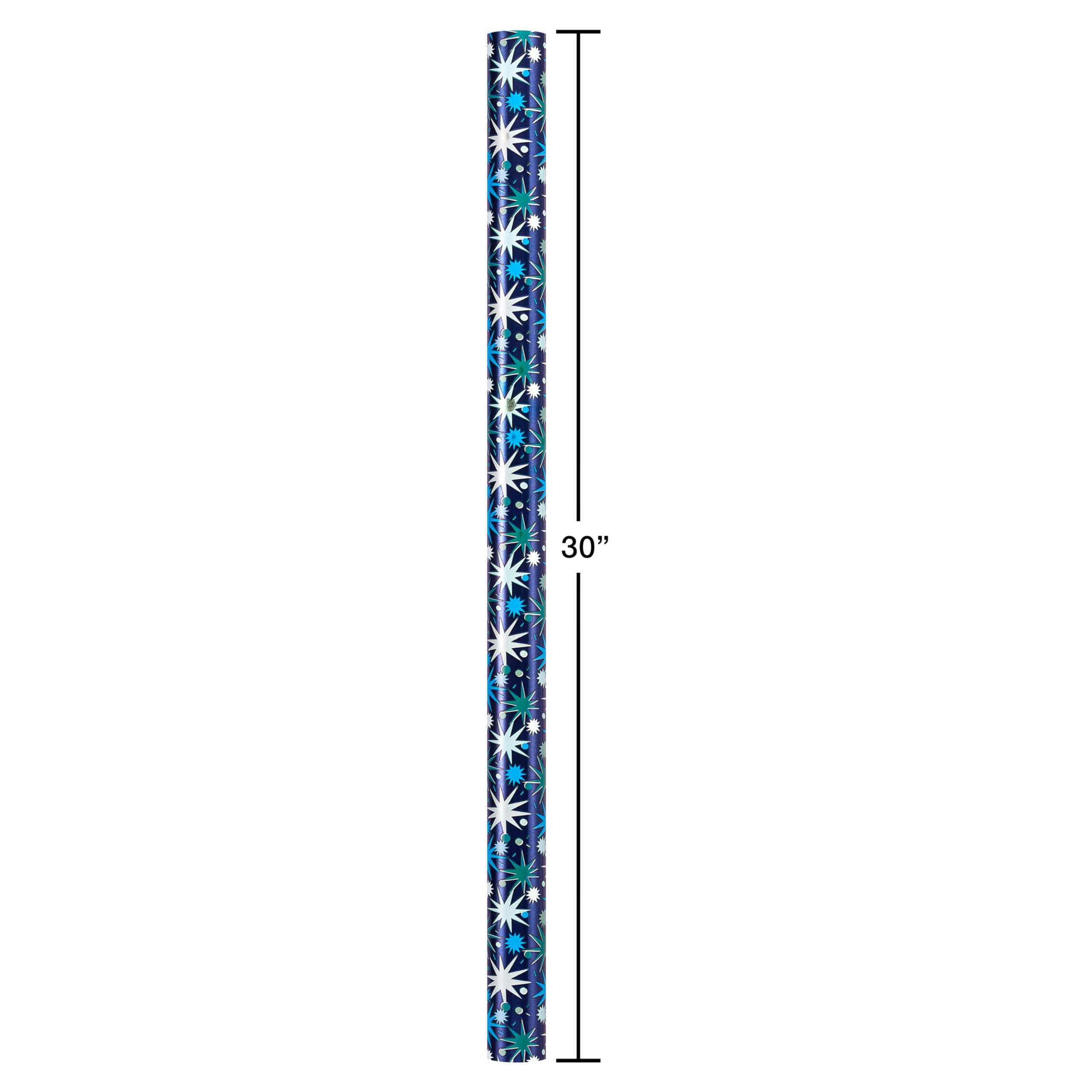 American Greetings 160 sq. ft. Reversible Wrapping Paper Bundle for Birthdays, Baby Showers and All Occasions, Balloons, Blue Polka Dots and Plaid (4 Rolls, 30 in. x 16 ft.) - Image 7