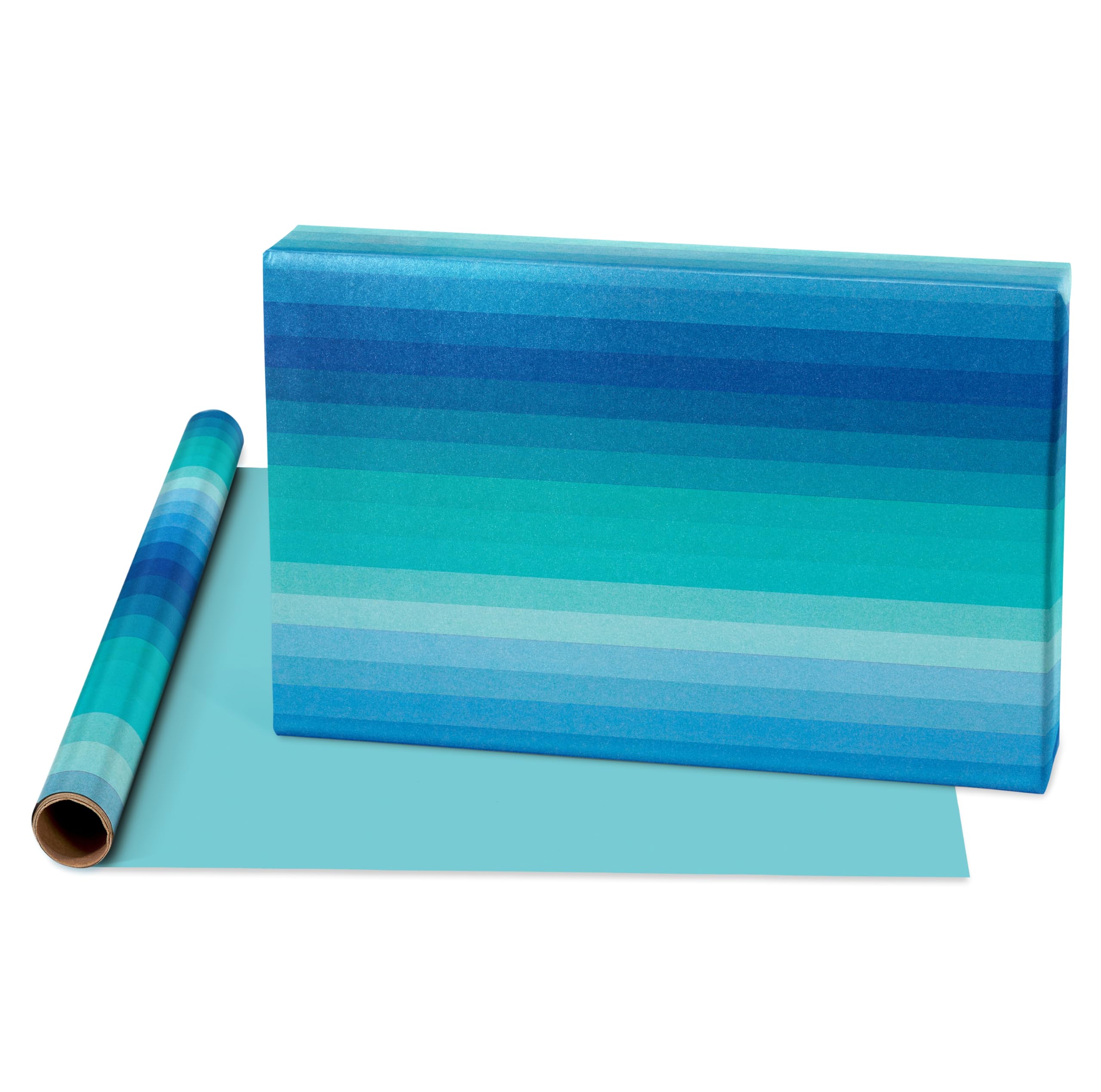 American Greetings 160 sq. ft. Reversible Wrapping Paper Set for Birthdays and All Occasions, Rainbow, Polka Dots, Stripes and Ombre (4 Rolls, 30 in. x 16 ft. each) - Image 2
