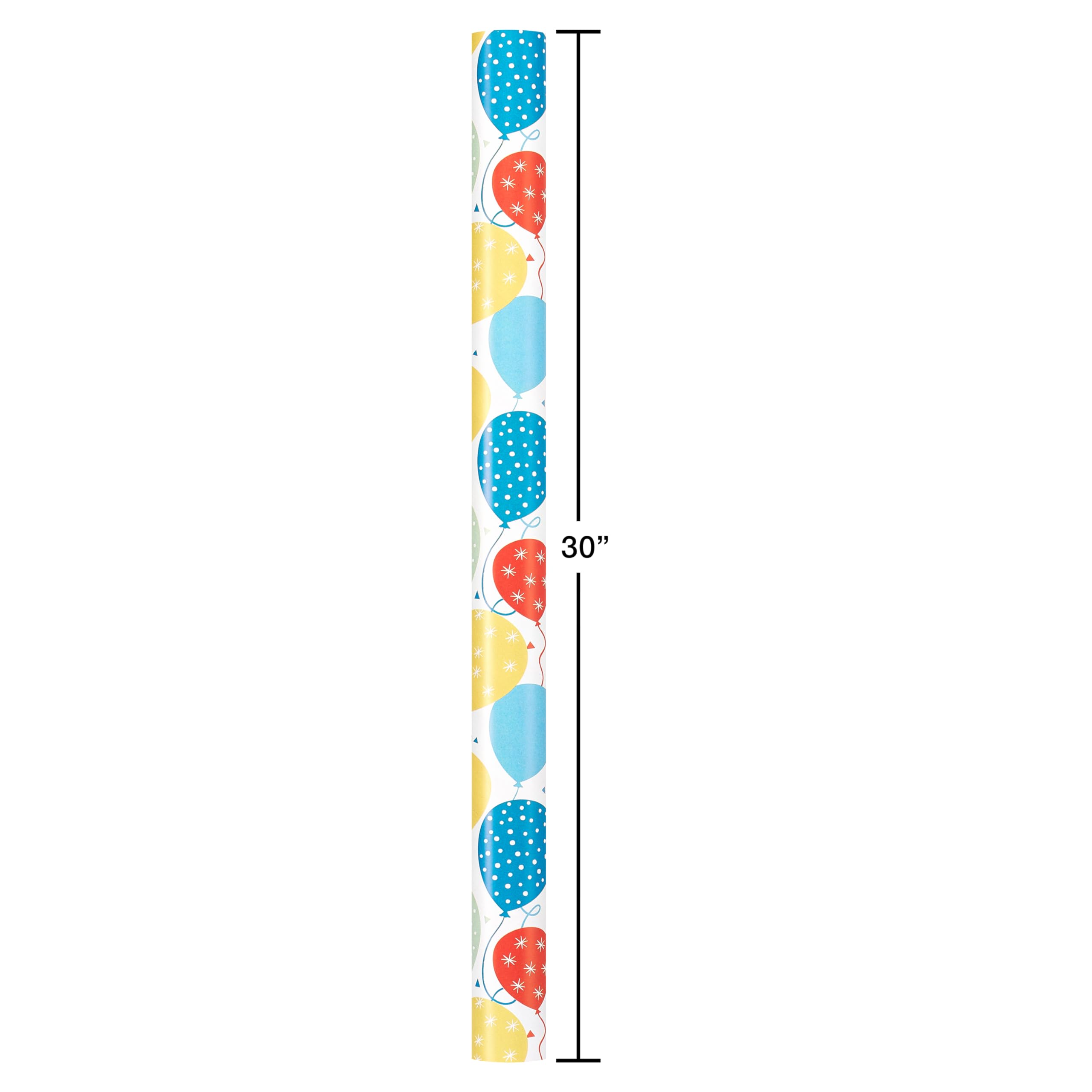 American Greetings 175 sq. ft. Reversible Wrapping Paper for Birthdays and All Occasions, Birthday Balloons (1 Roll, 30 in x 70 ft.) - Image 5