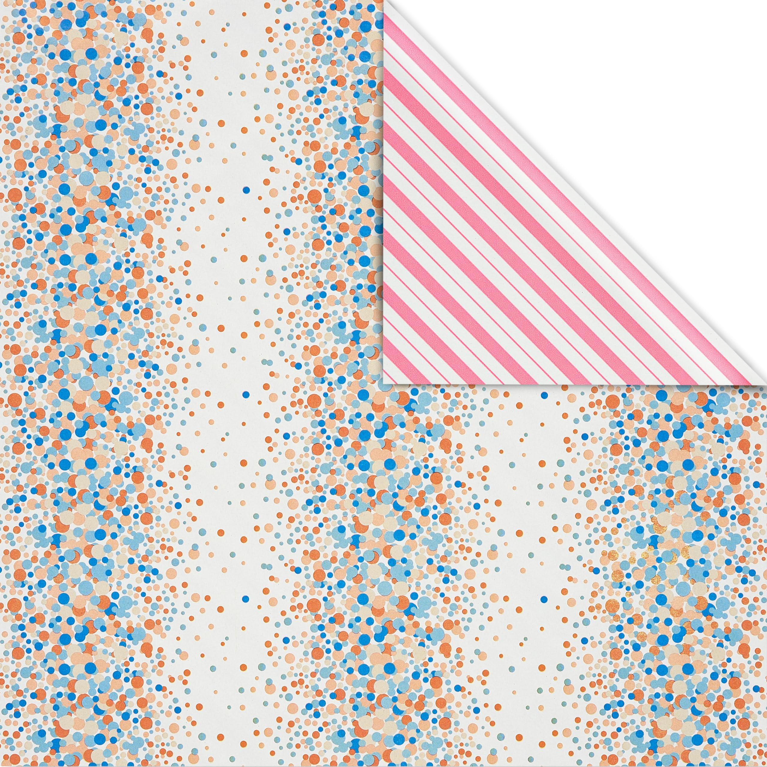 American Greetings 175 sq. ft. Reversible Wrapping Paper for Birthdays, Weddings, Bridal Showers, Baby Showers and All Occasions, Multicolored Polka Dots (1 Roll, 30 in x 70 ft.) - Image 2
