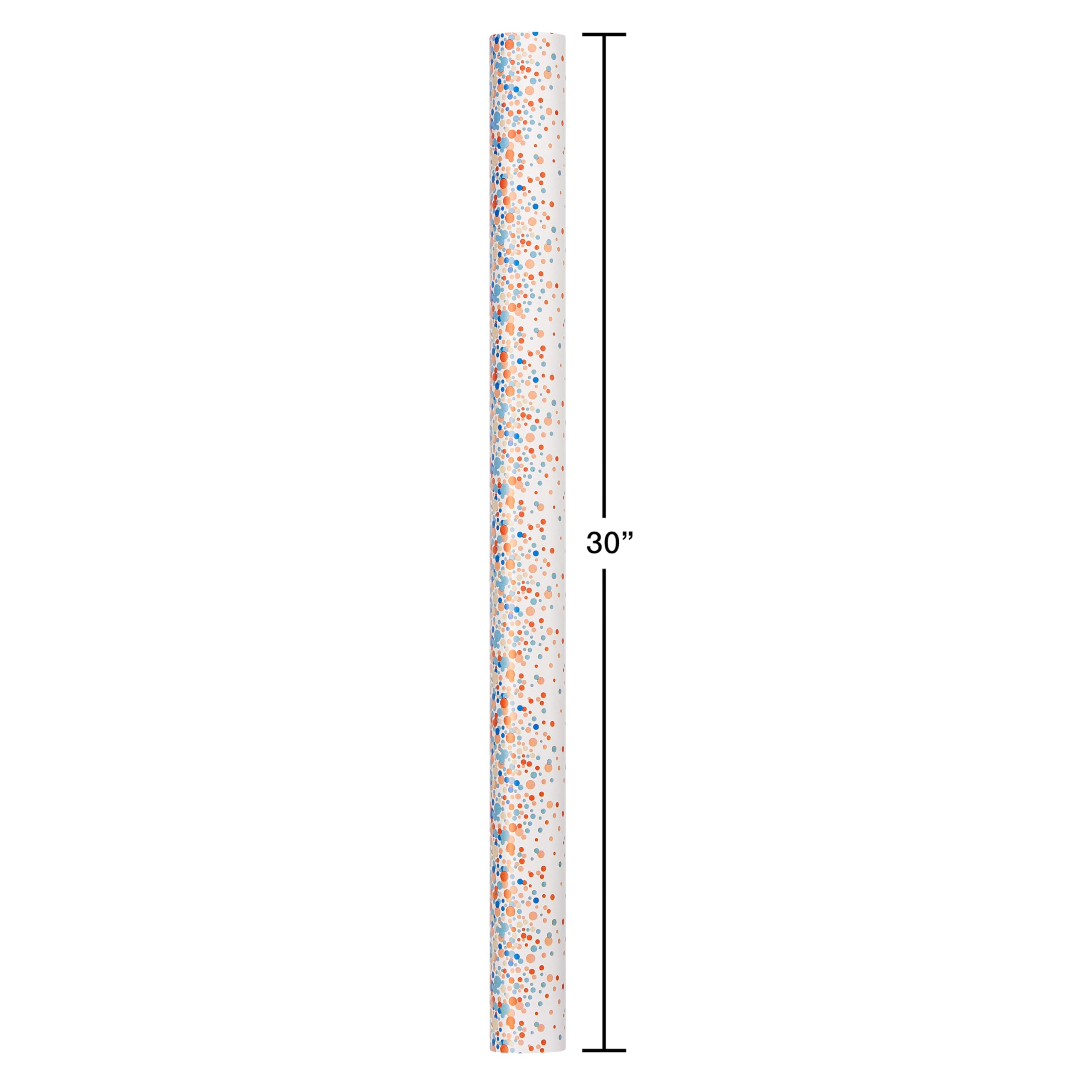 American Greetings 175 sq. ft. Reversible Wrapping Paper for Birthdays, Weddings, Bridal Showers, Baby Showers and All Occasions, Multicolored Polka Dots (1 Roll, 30 in x 70 ft.) - Image 5