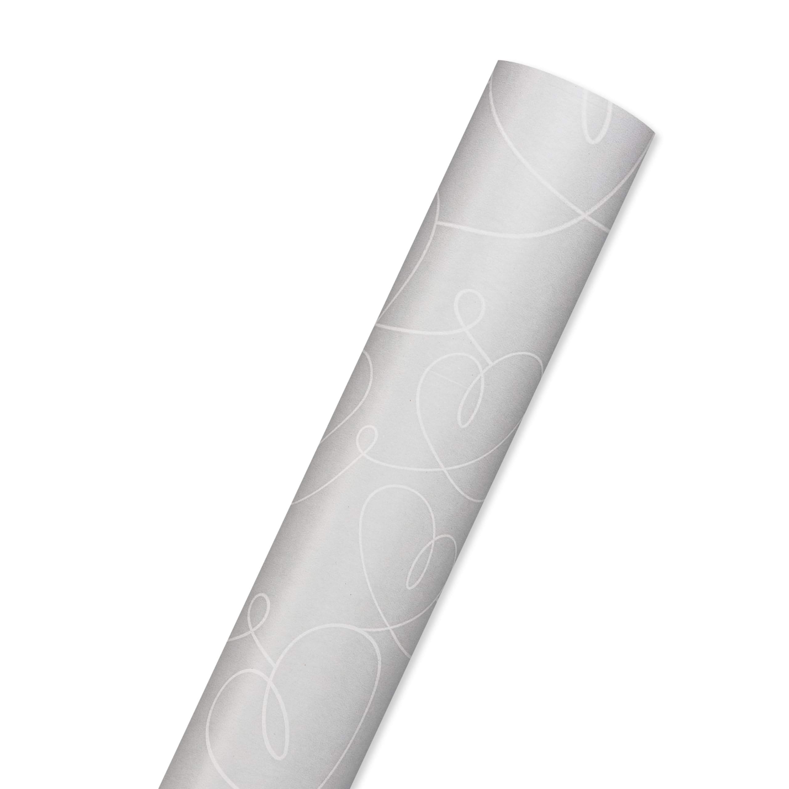 American Greetings 175 sq. ft. Reversible Wrapping Paper for Weddings, Anniversaries, Bridal Showers and All Occasions, Hand-Drawn Hearts (1 Roll, 30 in x 70 ft.) - Image 4