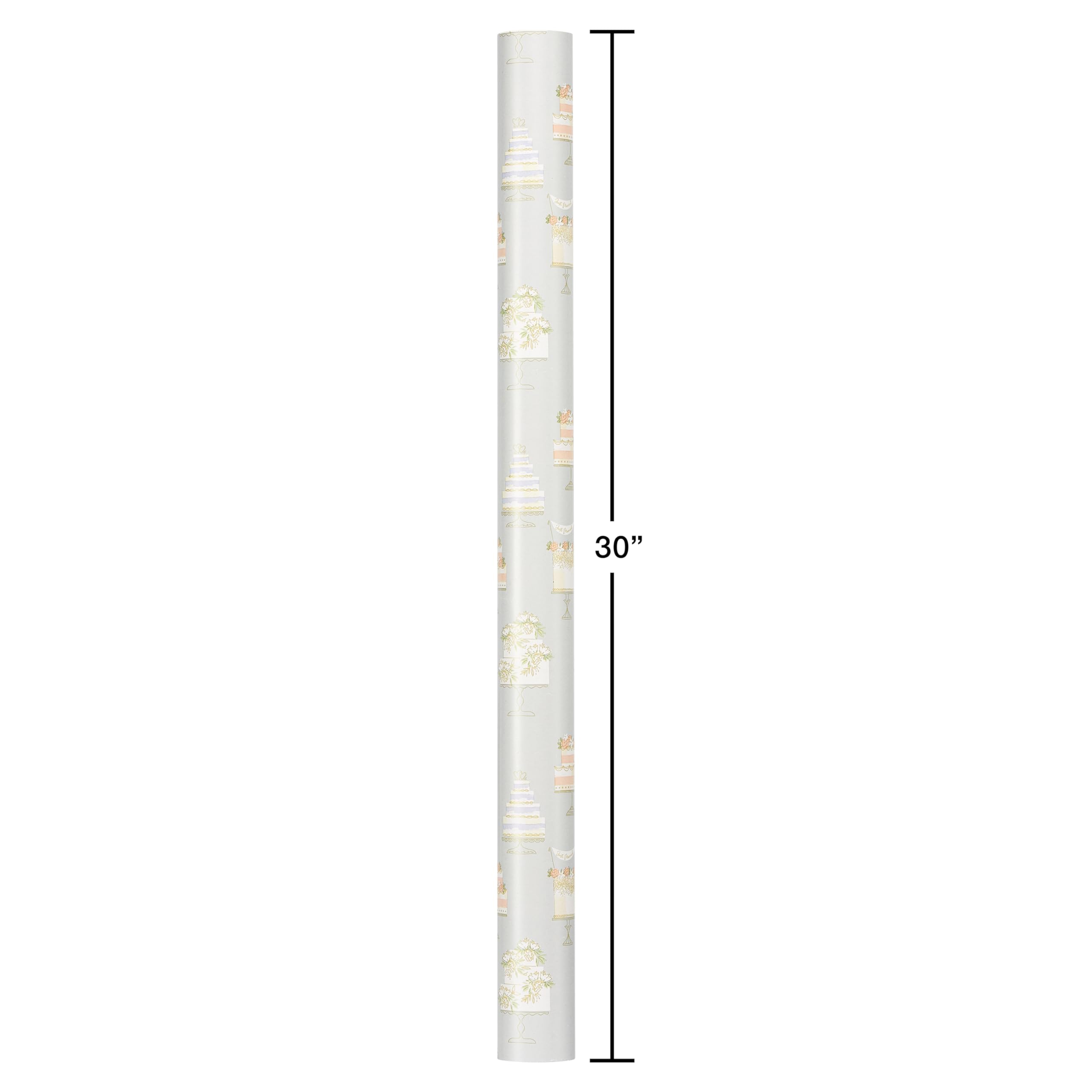 American Greetings 175 sq. ft. Reversible Wrapping Paper for Weddings, Bridal Showers, Engagement, Anniversaries and All Occasions, Wedding Cakes (1 Roll, 30 in x 70 ft.) - Image 5