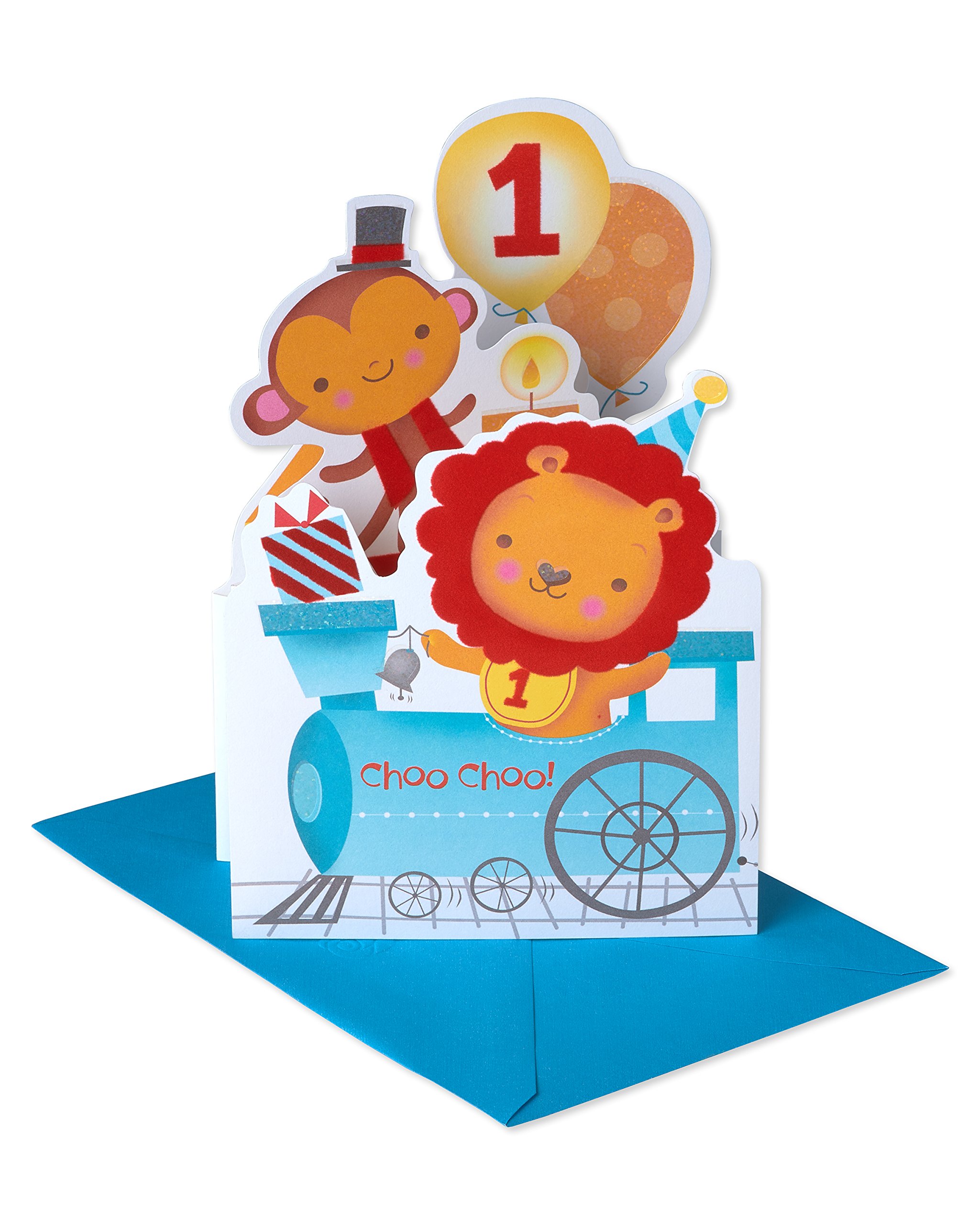American Greetings 1st Birthday Card (Choo-Choo) - Image 3
