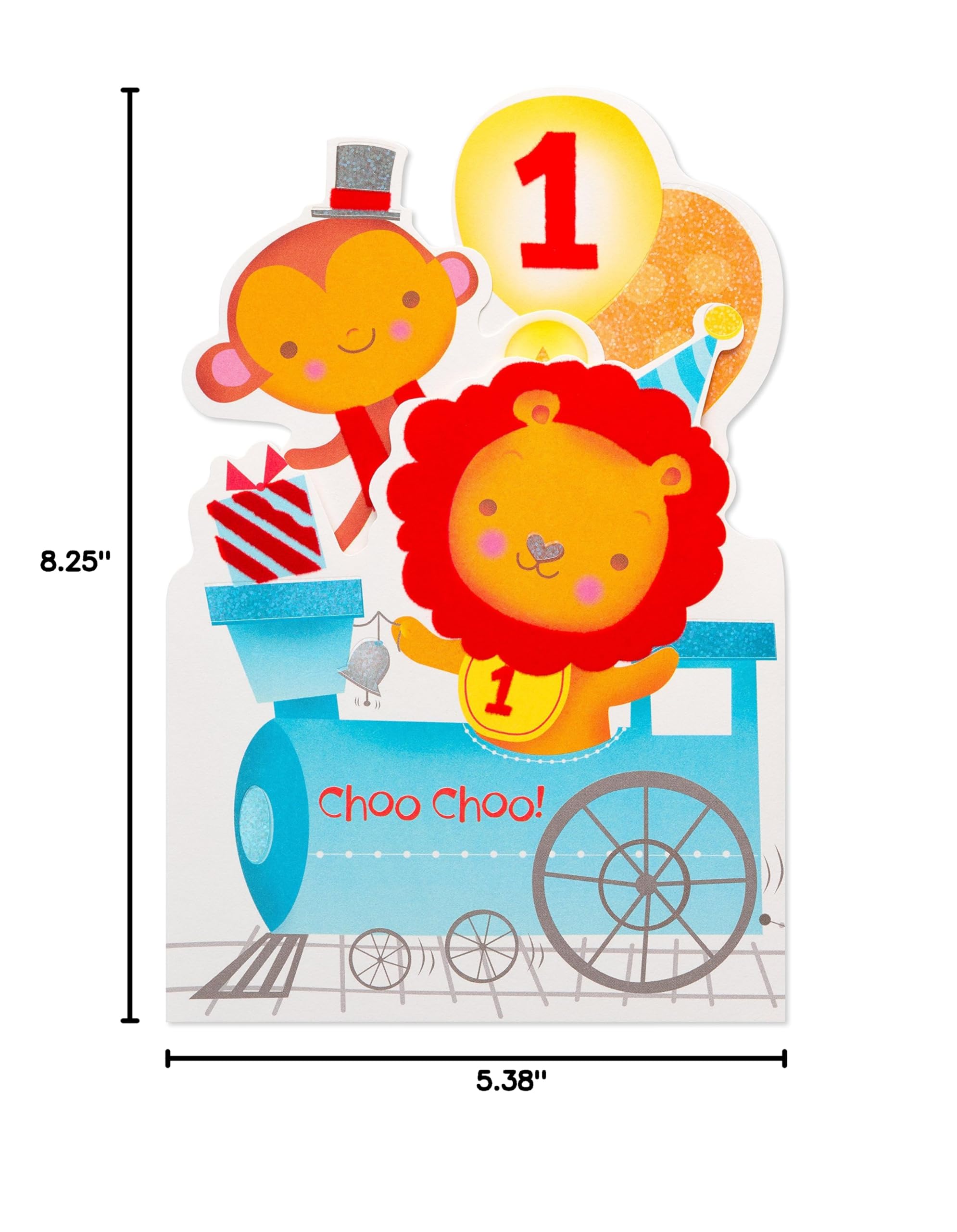 American Greetings 1st Birthday Card (Choo-Choo) - Image 6