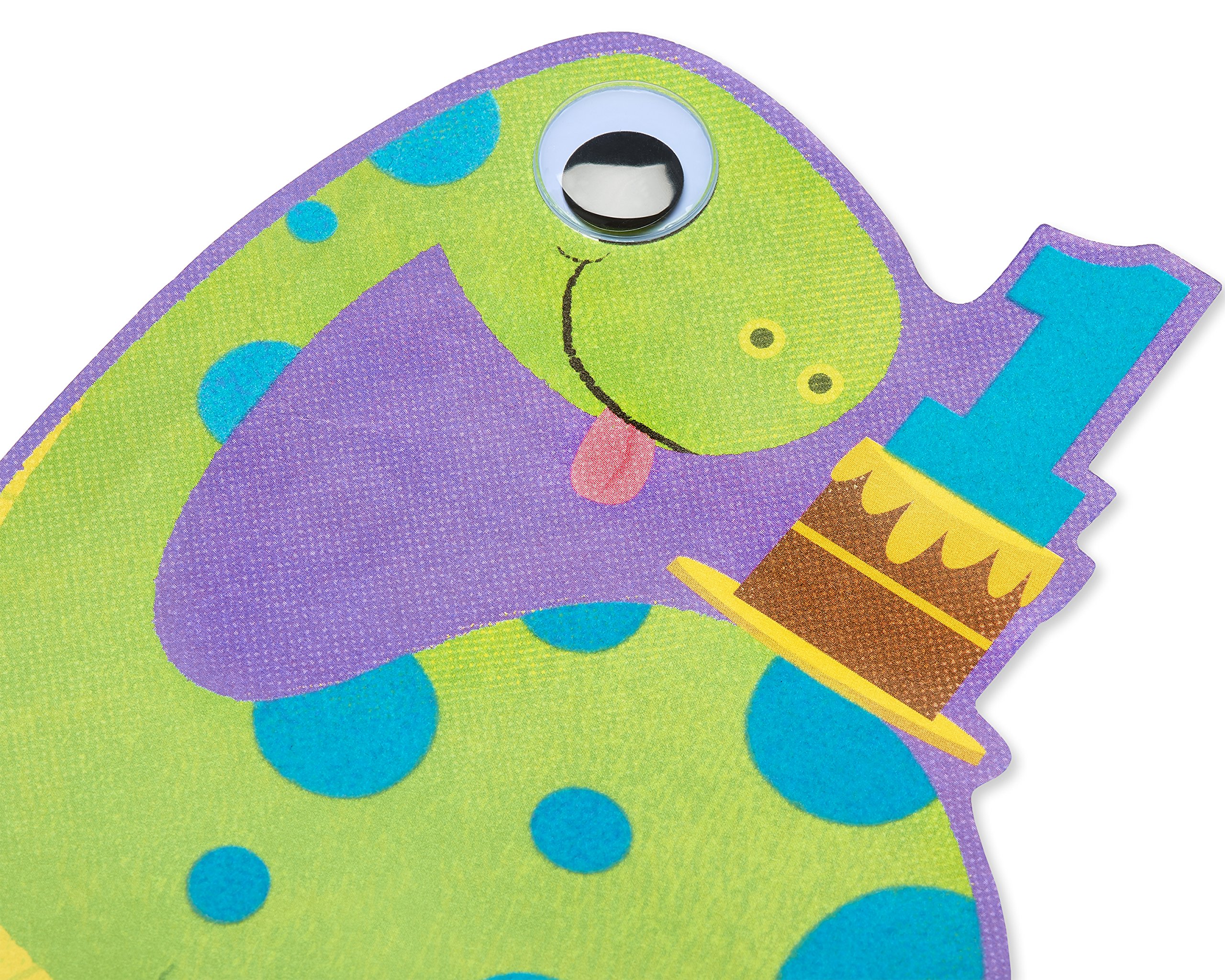 American Greetings 1st Birthday Card for Boy (Dinosaur) - Image 4