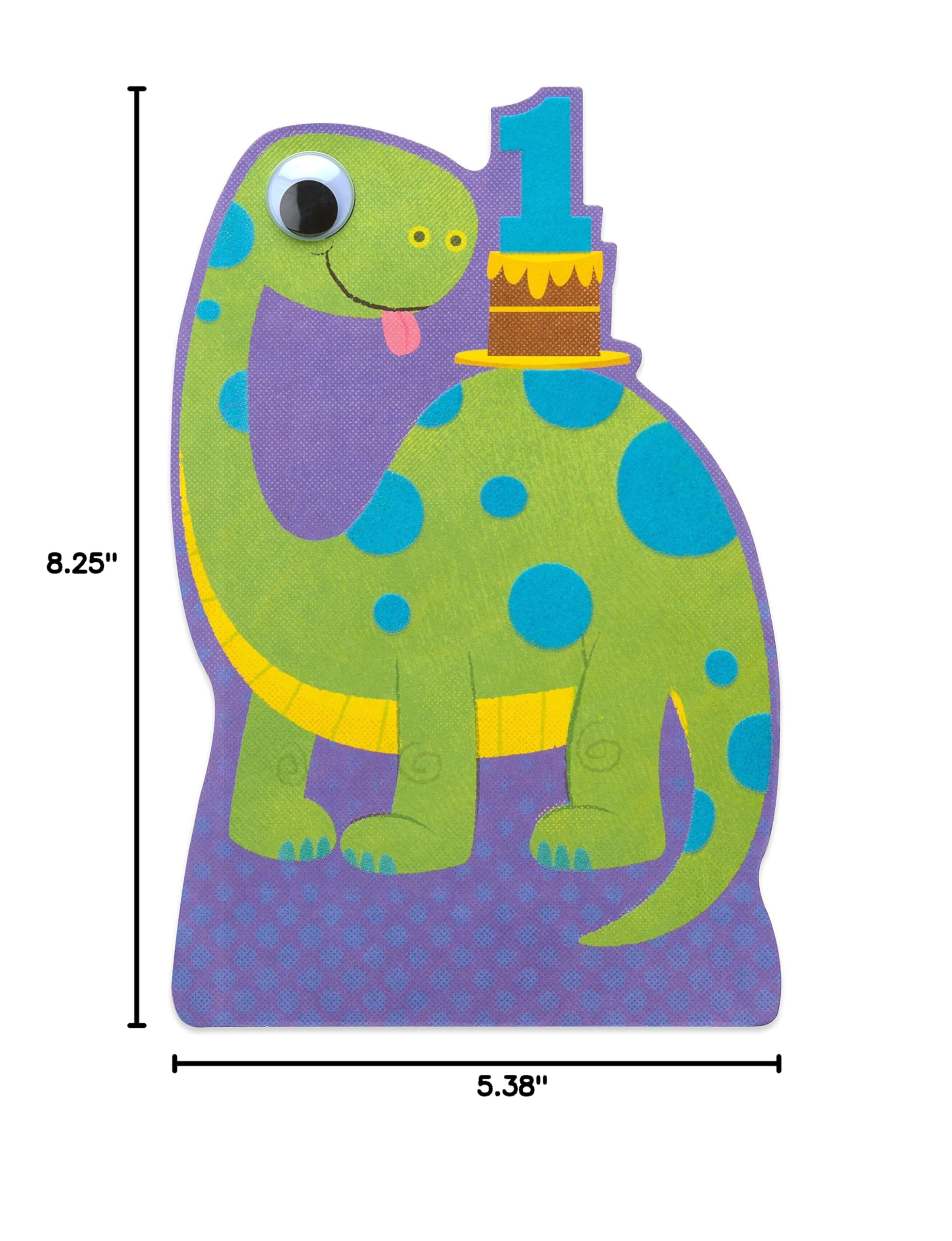American Greetings 1st Birthday Card for Boy (Dinosaur) - Image 6