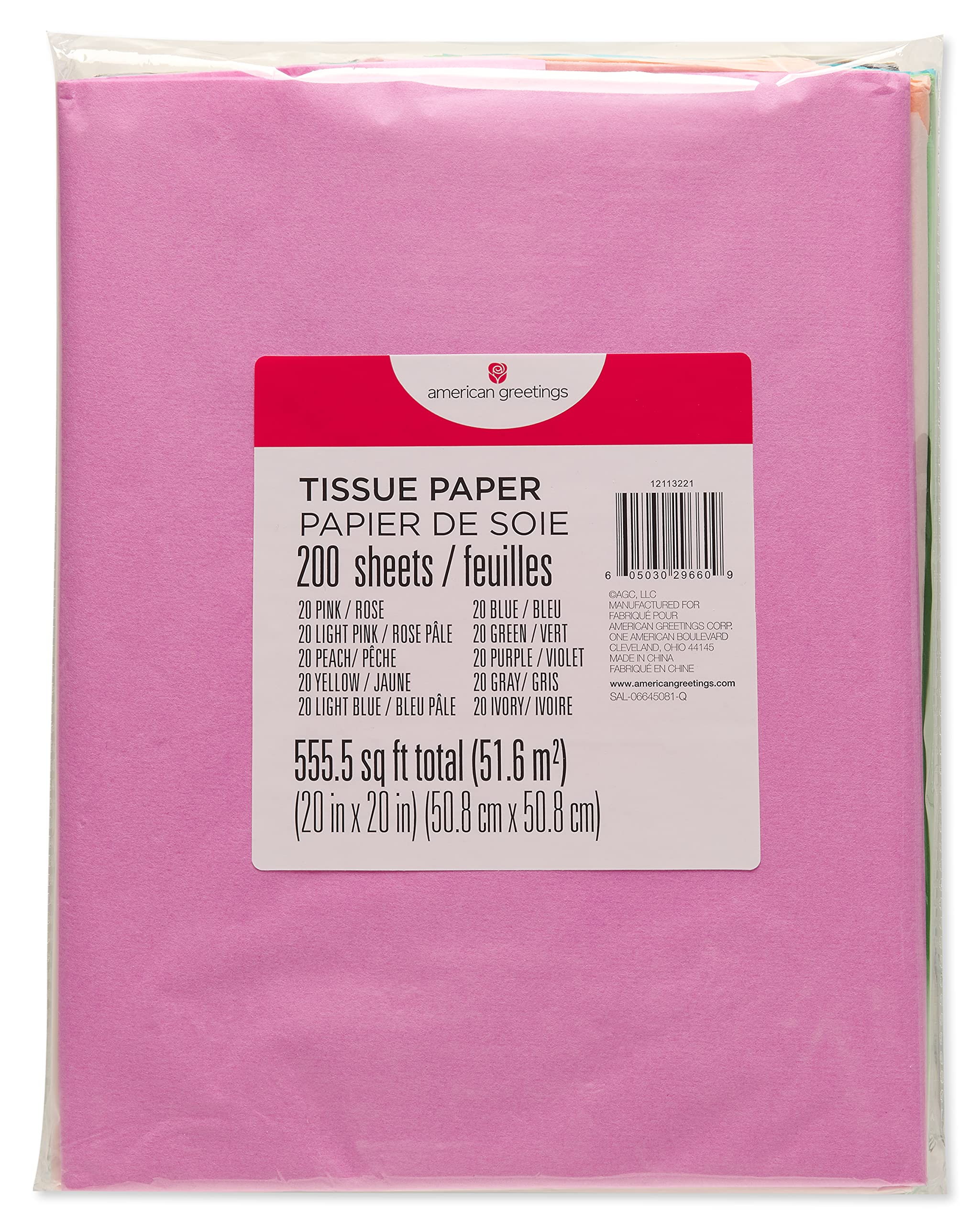 American Greetings 200 Sheets 20 in. x 20 in. Bulk Pastel Tissue Paper for Birthdays and All Occasions - Image 6