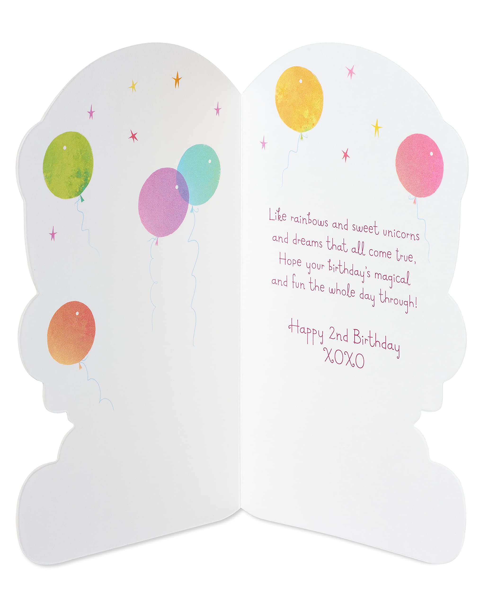 American Greetings 2nd Birthday Card (Unicorn) - Image 2