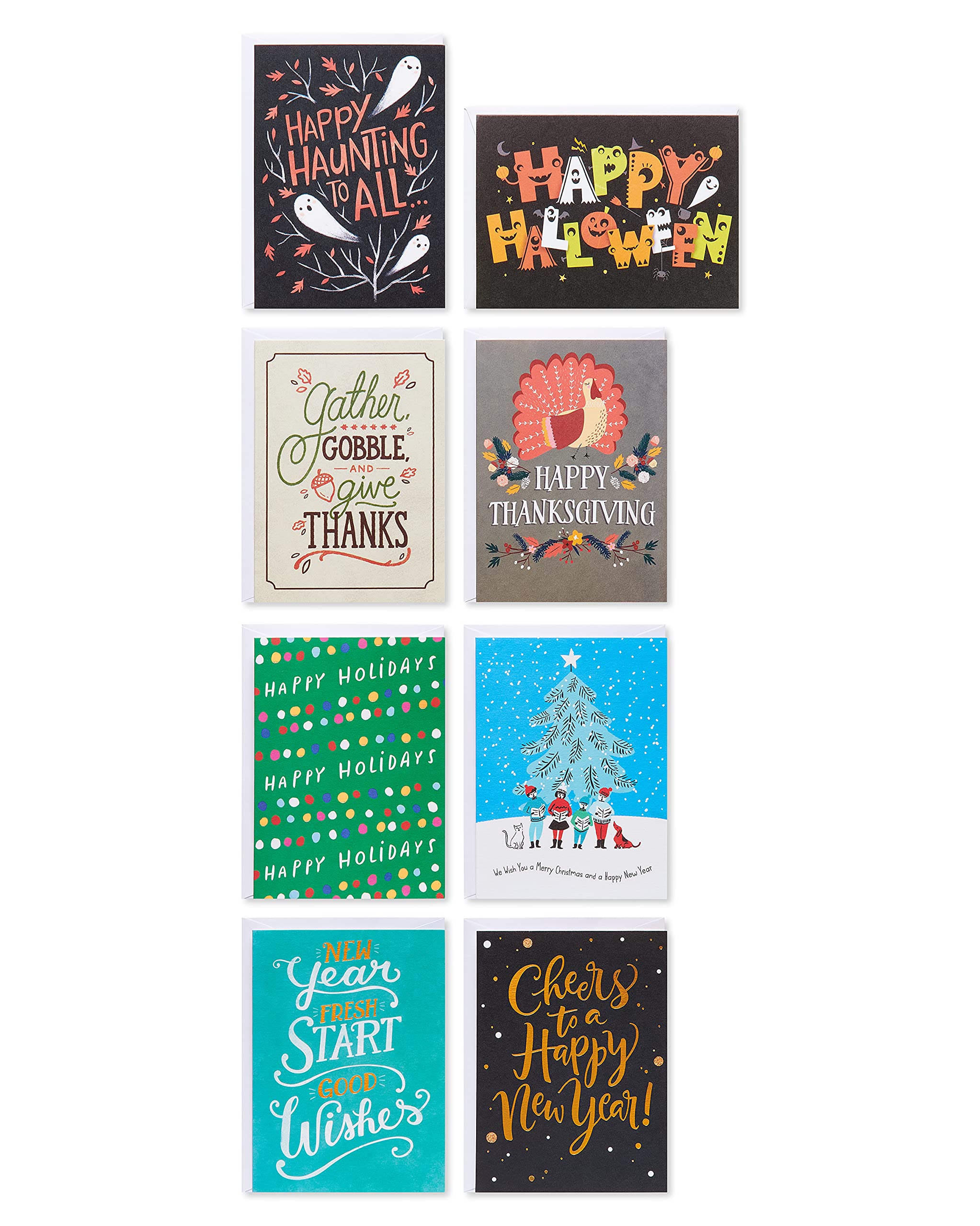 American Greetings 32-Count Deluxe Holiday Card Assortment for All Occasions - Image 5
