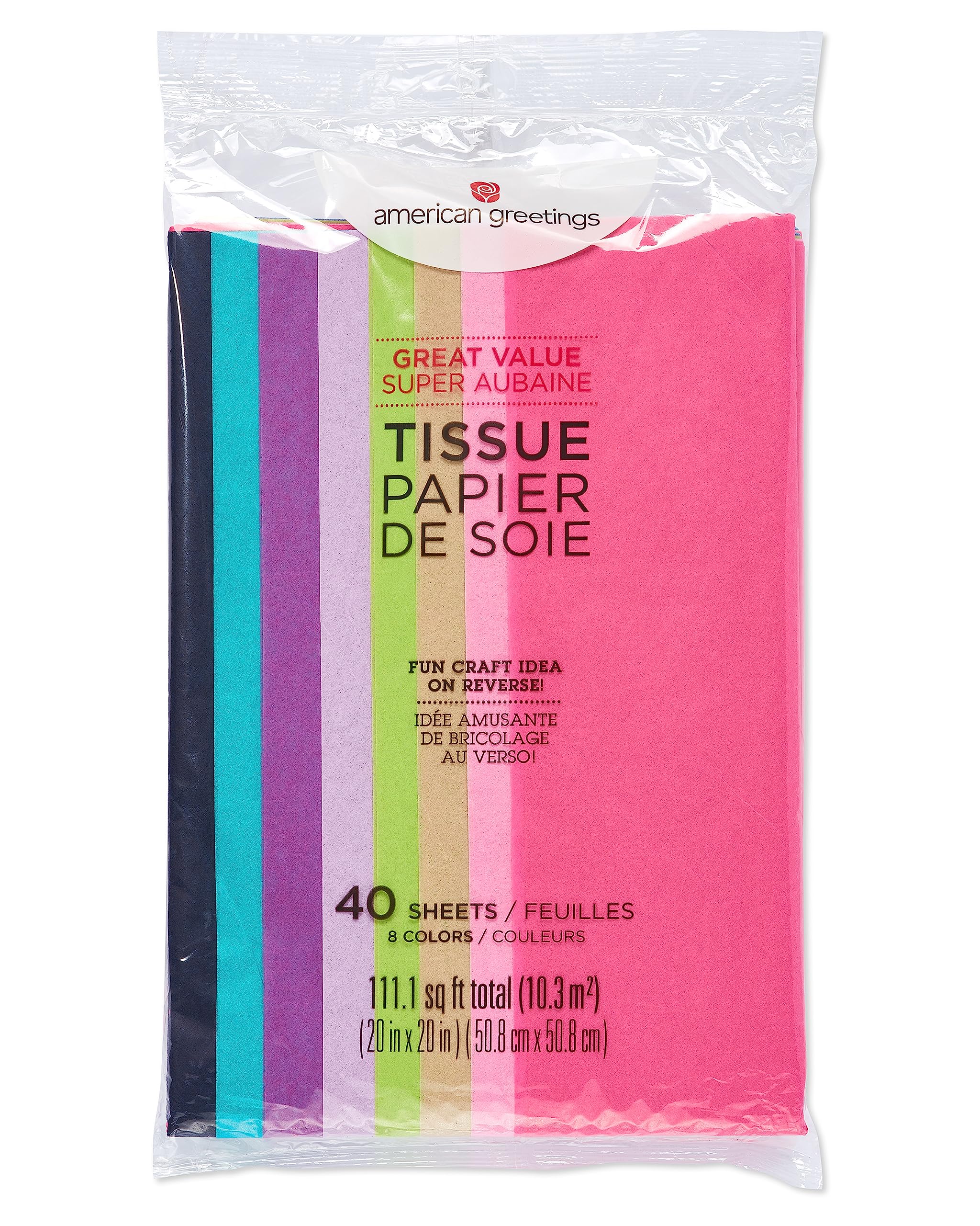 American Greetings 40 Sheet 20 in. x 20 in. Jewel Tone Tissue Paper for All Occasions - Image 6
