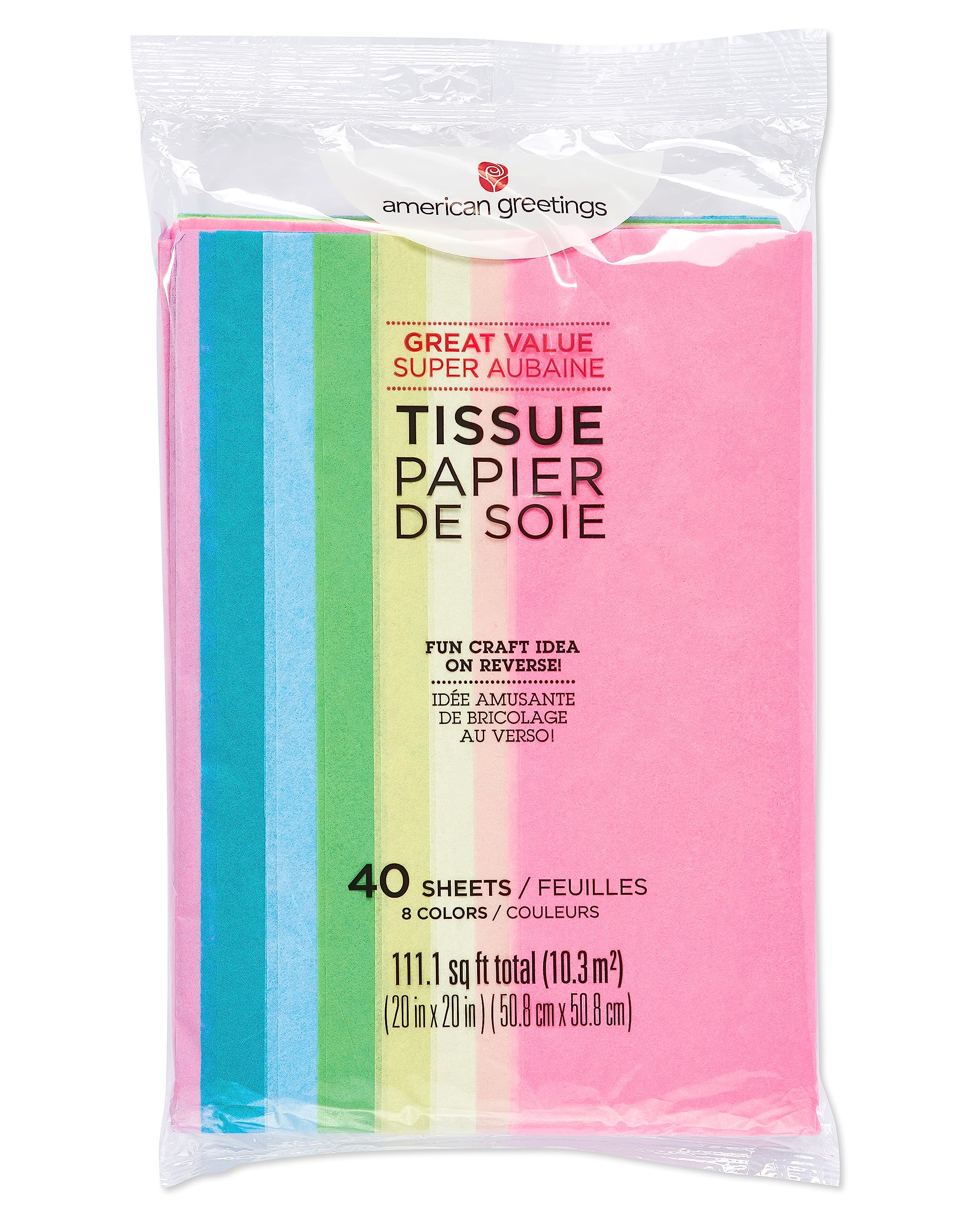 American Greetings 40 Sheet 20 in. x 20 in. Pastel Tissue Paper for Graduation, Birthdays and All Occasions - Image 6