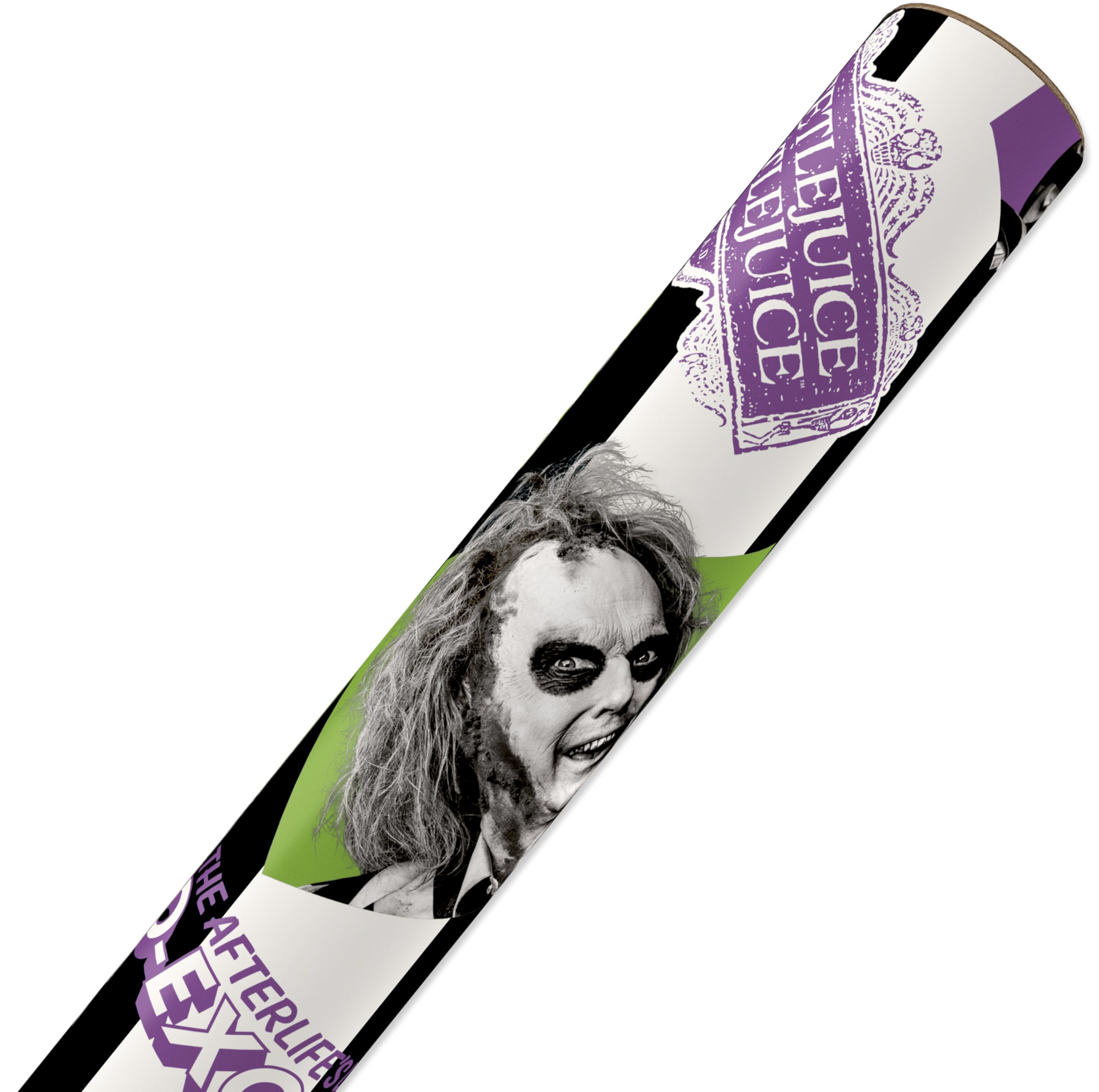 American Greetings 40 sq. ft. Reversible Beetlejuice Wrapping Paper for All Occasions (1 Roll, 30 in. x 192 in.) - Image 4