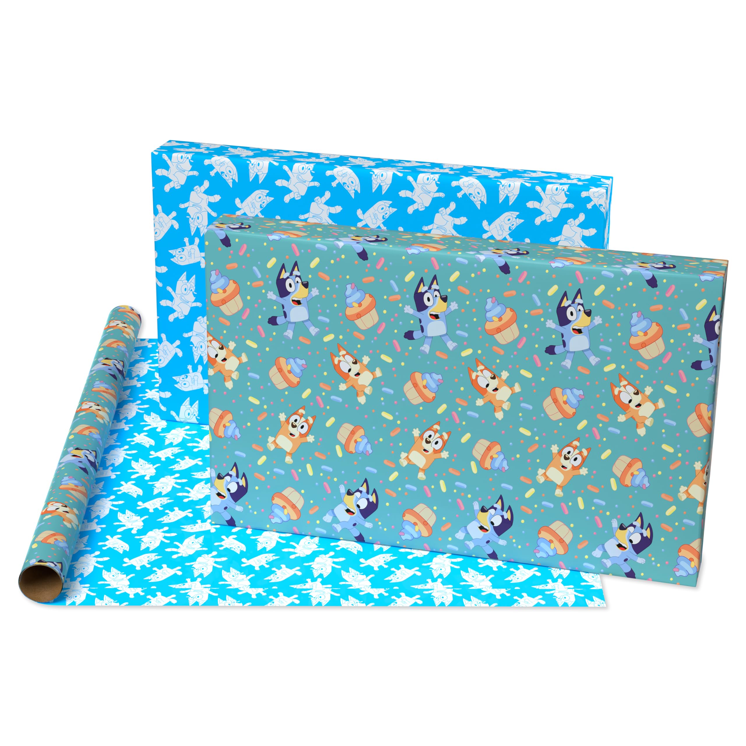 American Greetings 40 sq. ft. Reversible Bluey Wrapping Paper for All Occasions (1 Roll, 30 in. x 192 in.) - Image 3