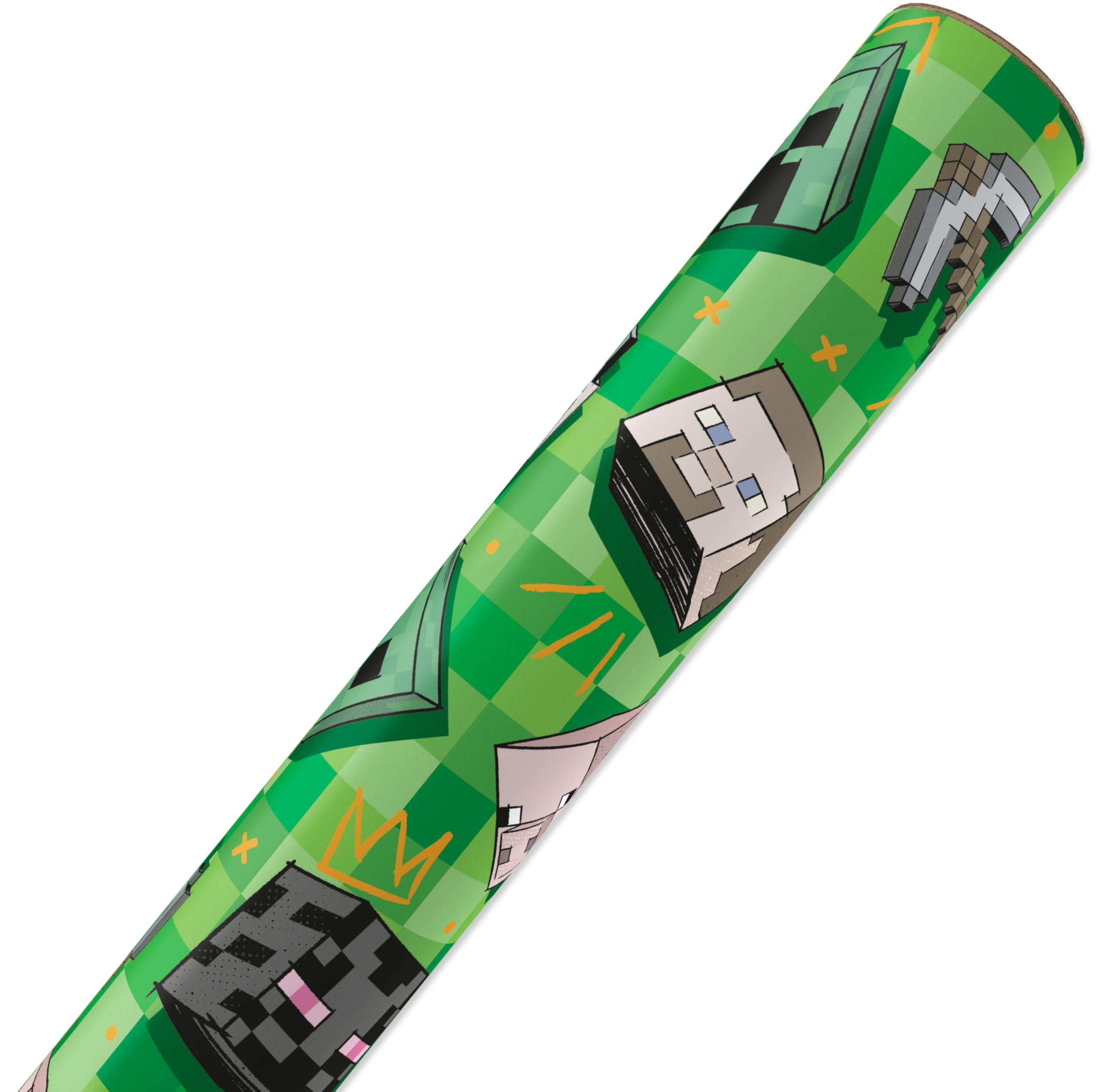 American Greetings 40 sq. ft. Reversible Minecraft Wrapping Paper for All Occasions (1 Roll, 30 in. x 192 in.) - Image 4