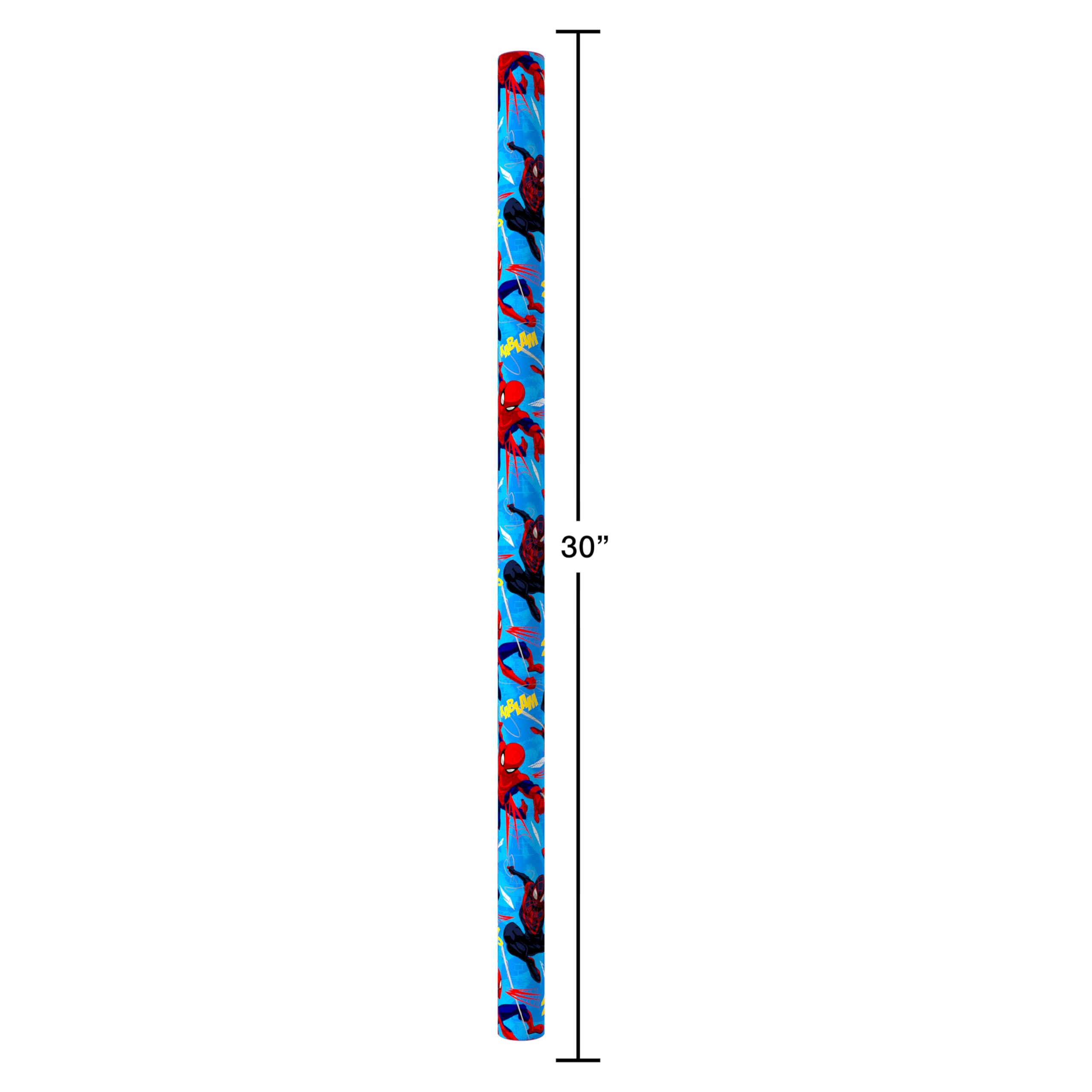 American Greetings 40 sq. ft. Reversible Spiderman Wrapping Paper for All Occasions (1 Roll, 30 in. x 192 in.) - Image 5