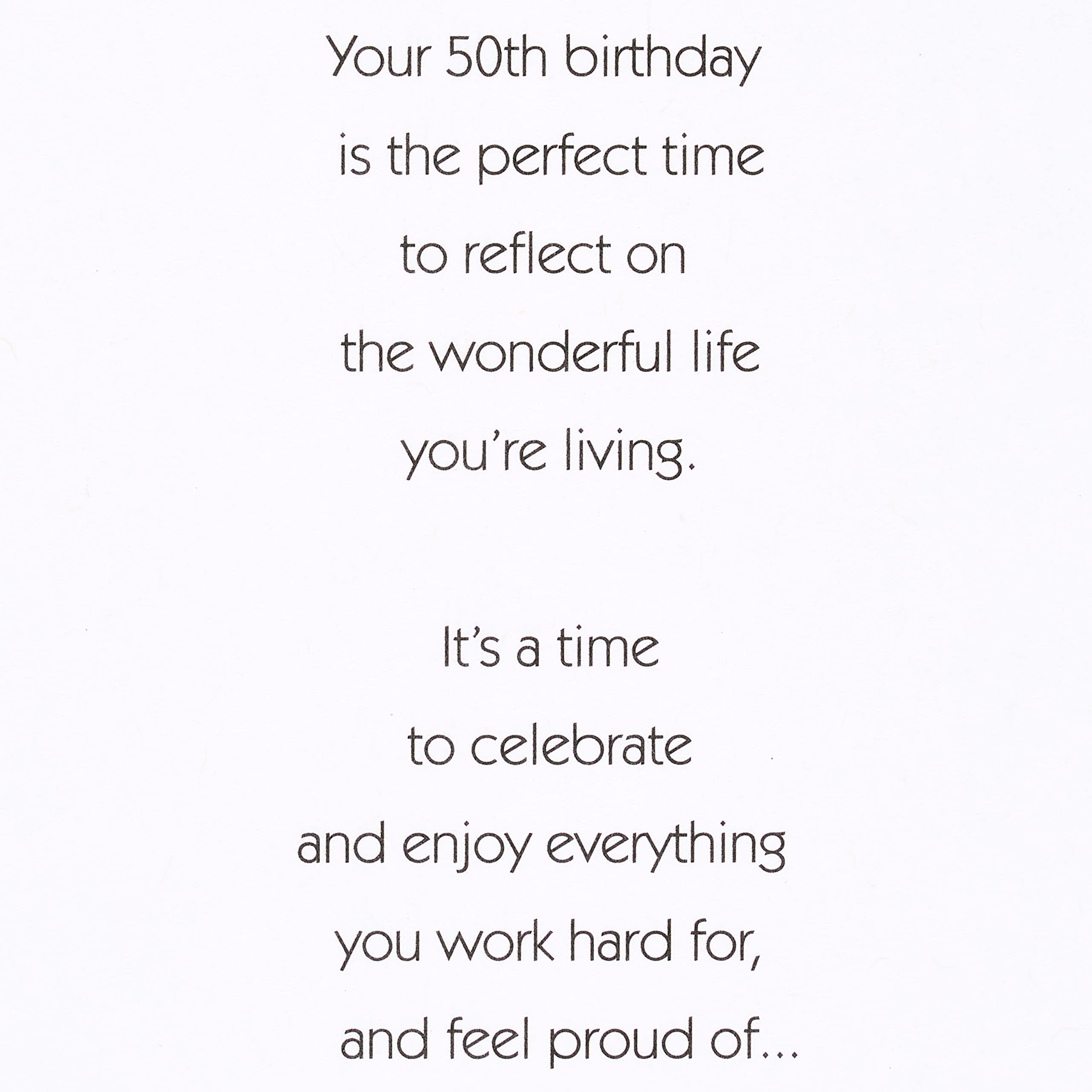 American Greetings 50th Birthday Card (Wonderful Life You're Living) - Image 3