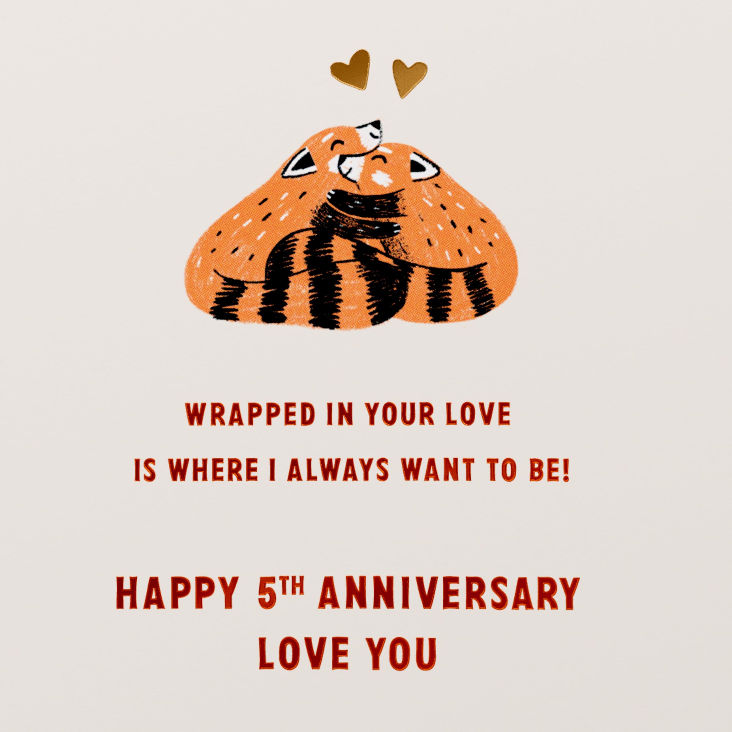 American Greetings 5th Anniversary Card (Wrapped In Your Love) - Image 3
