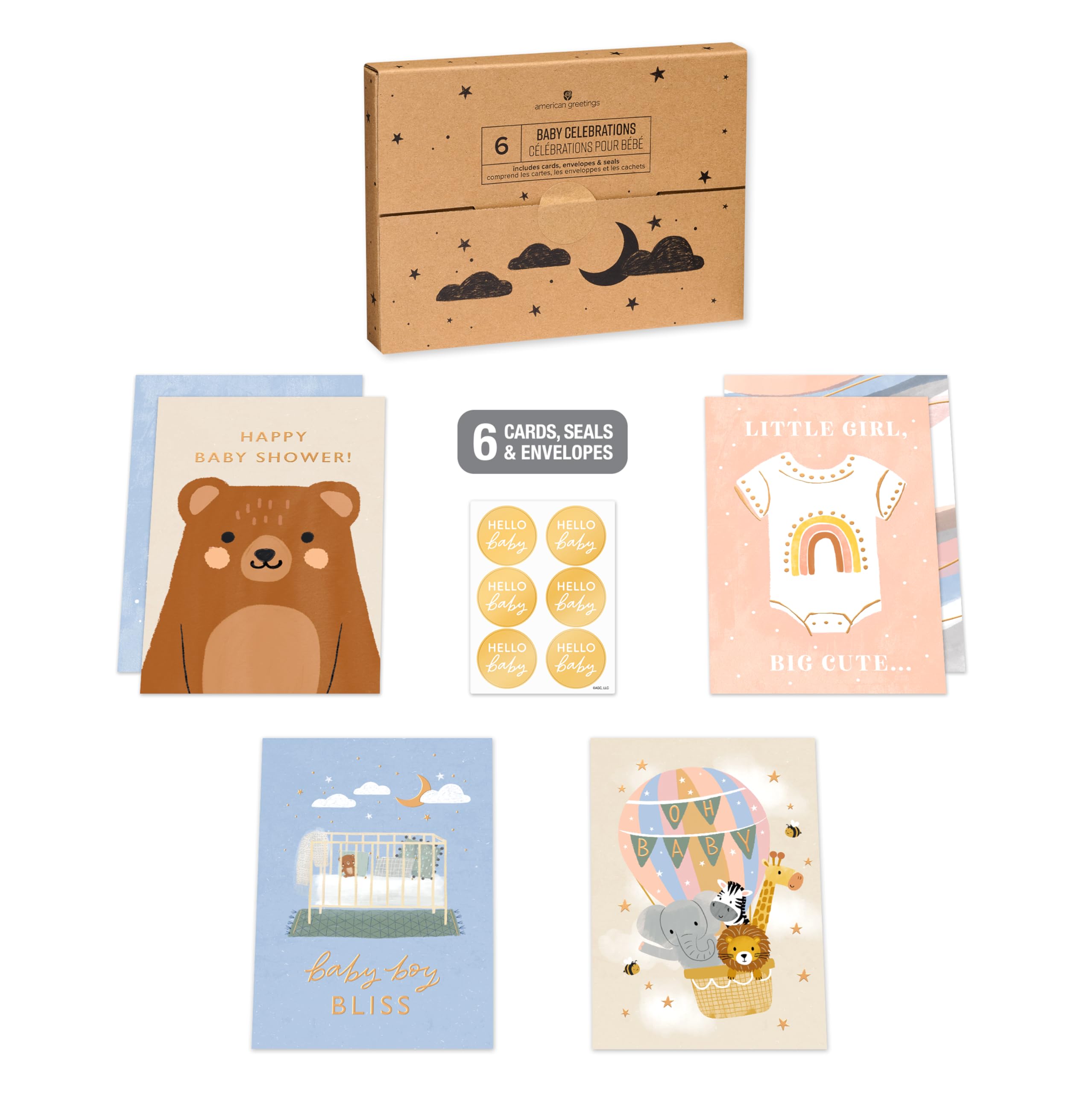 American Greetings 6-Count Baby Celebrations Card Bundle with Envelopes- Baby Shower and Congratulations - Image 3