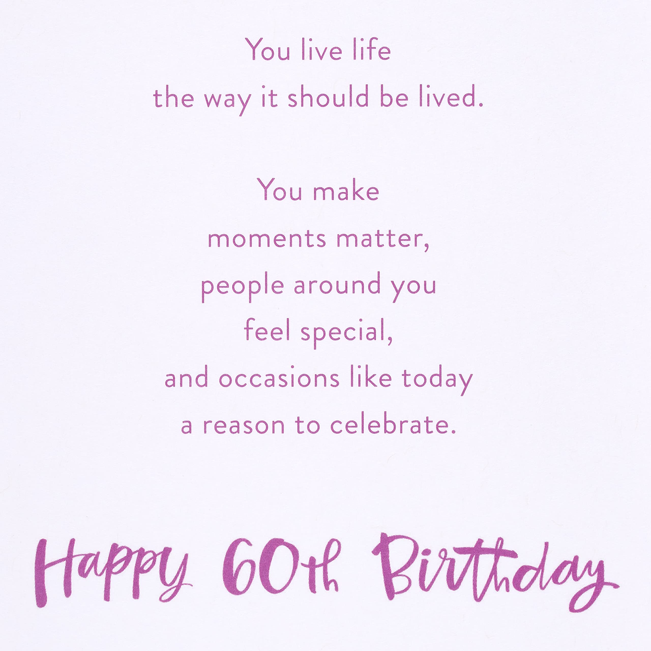 American Greetings 60th Birthday Card (Make Moments Matter) - Image 3