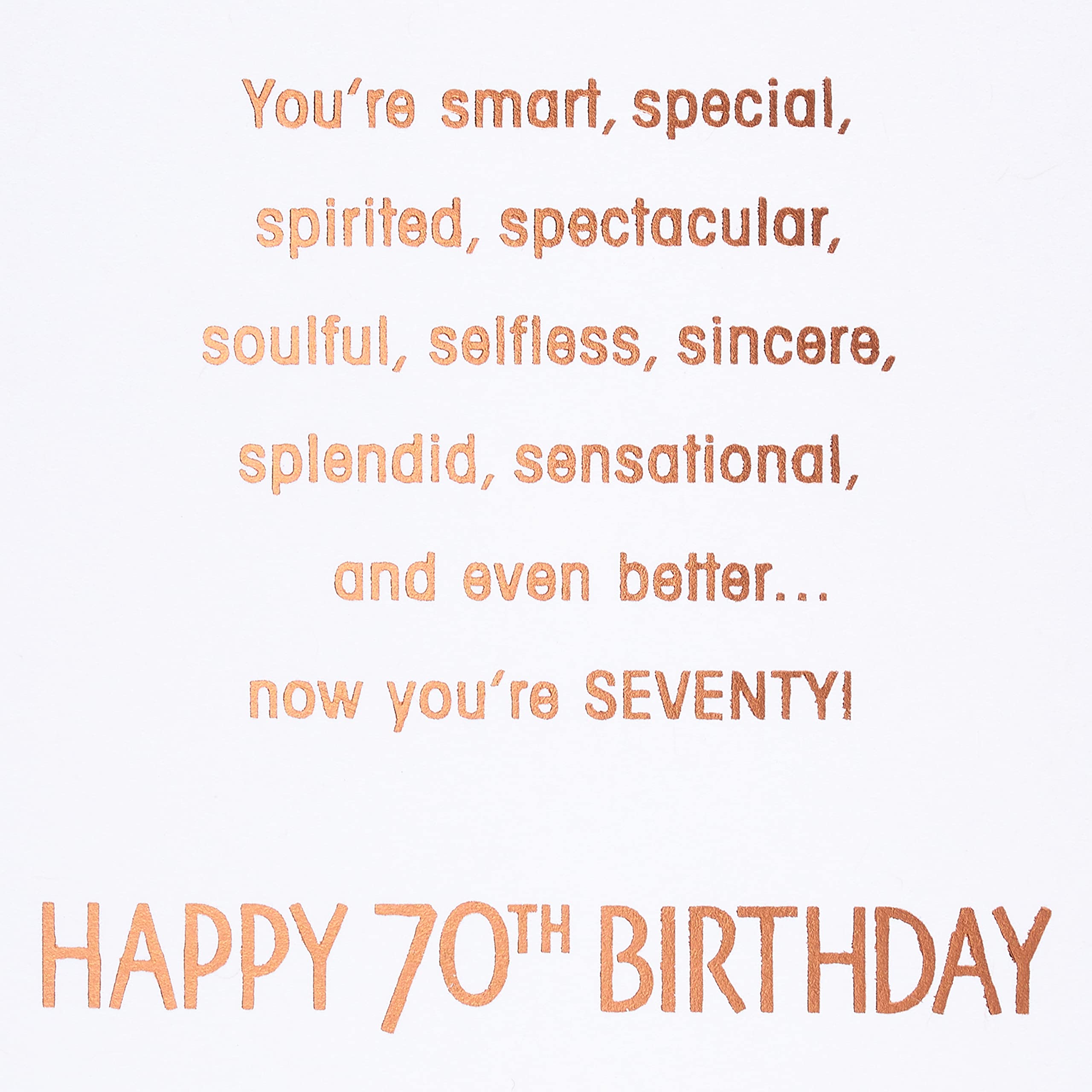 American Greetings 70th Birthday Card (Now You're Seventy!) - Image 3