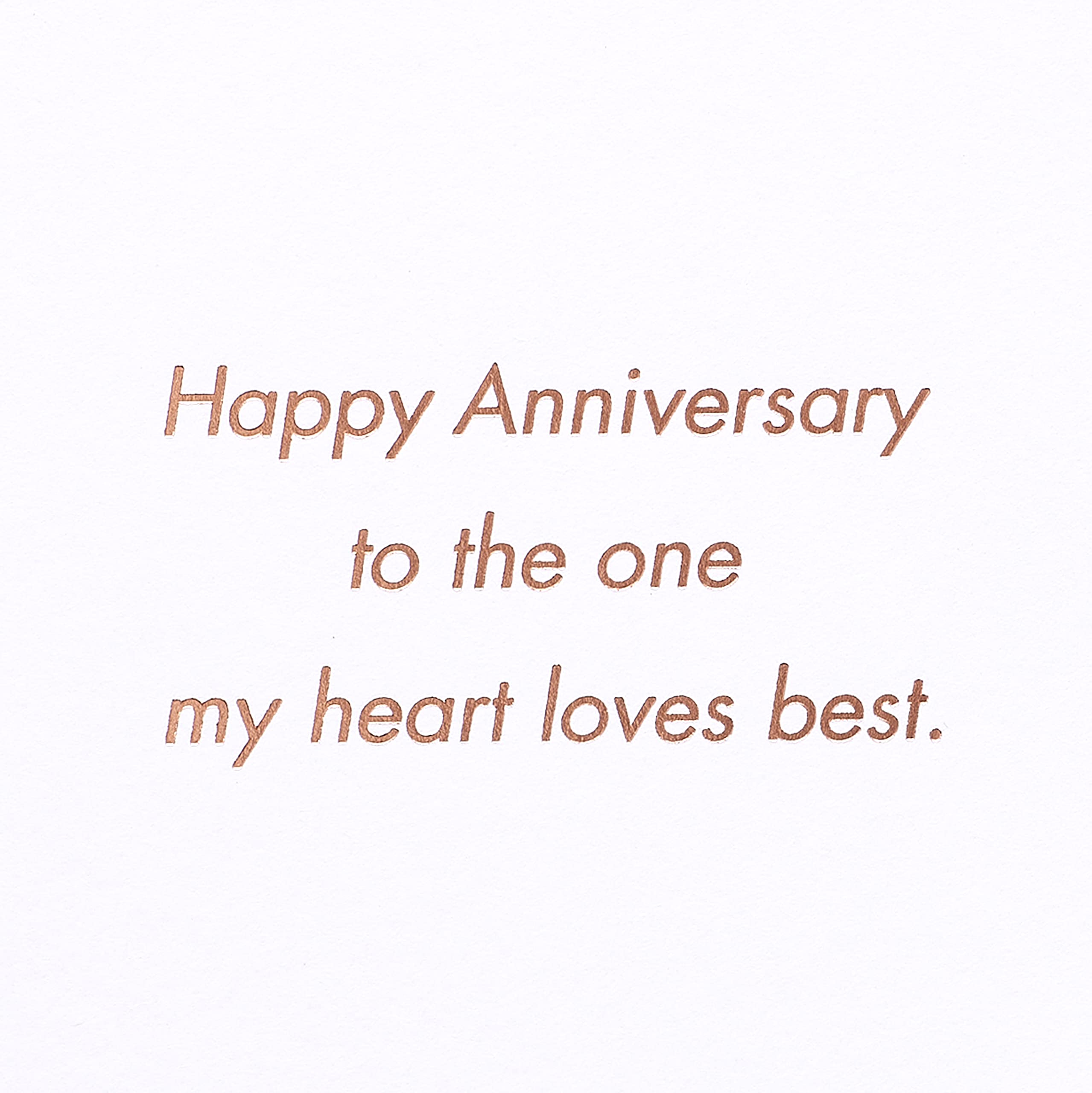 American Greetings Anniversary Card for Husband, Wife, Boyfriend, Girlfriend or Significant Other (To The One My Heart Loves Best) - Image 3