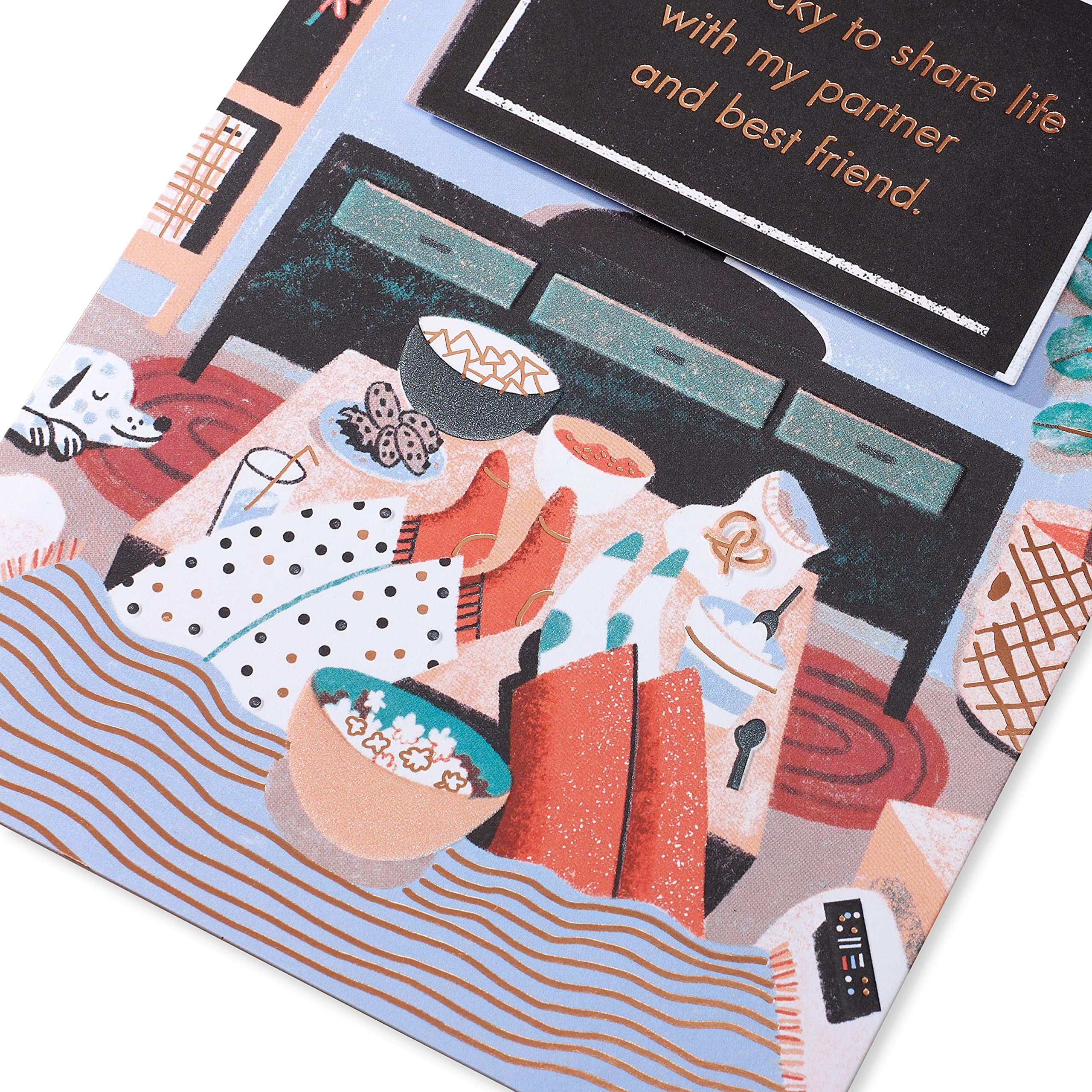American Greetings Anniversary Card for Husband, Wife, Boyfriend, Girlfriend or Significant Other (To The One My Heart Loves Best) - Image 5