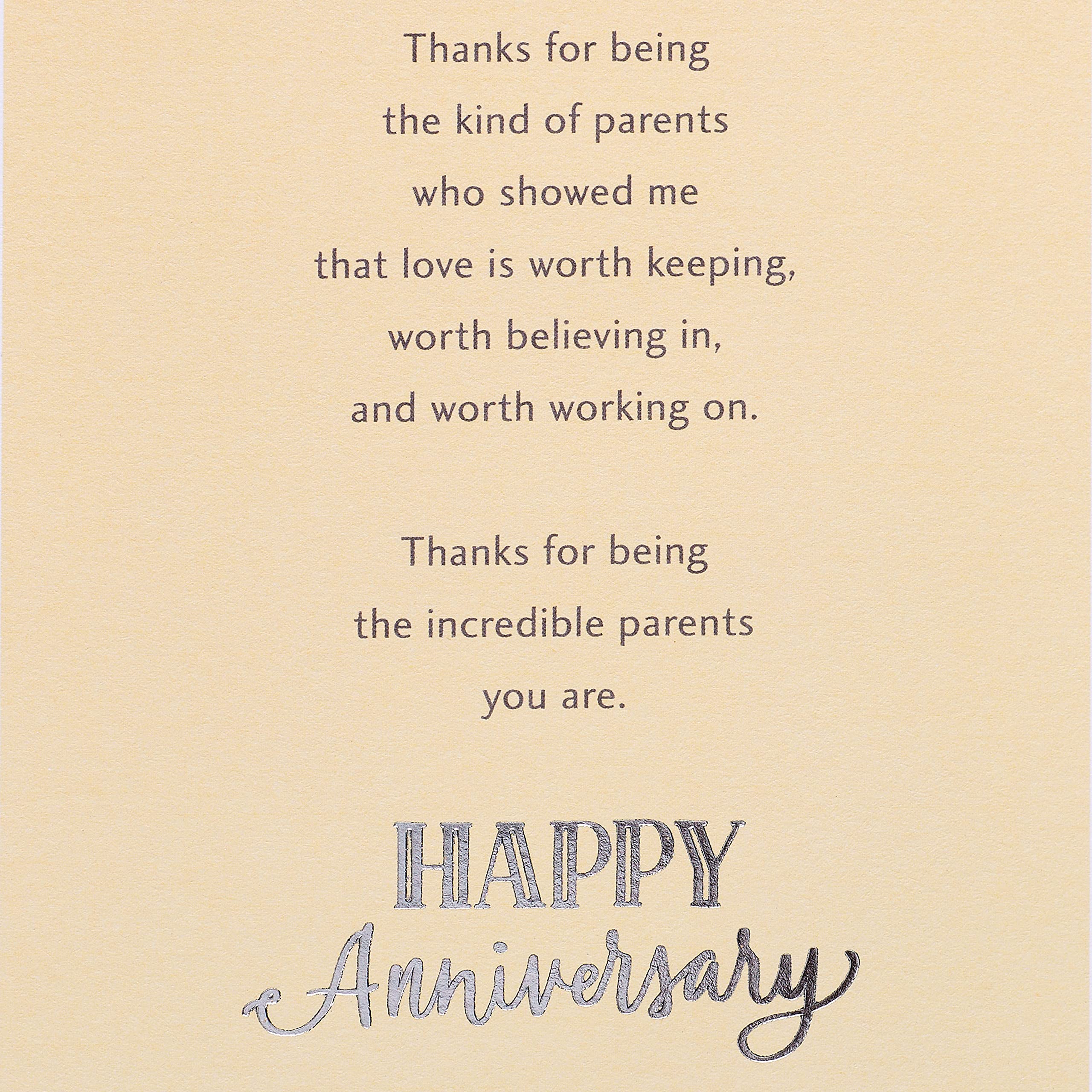 American Greetings Anniversary Card for Parents (Love is Worth Keeping) - Image 3
