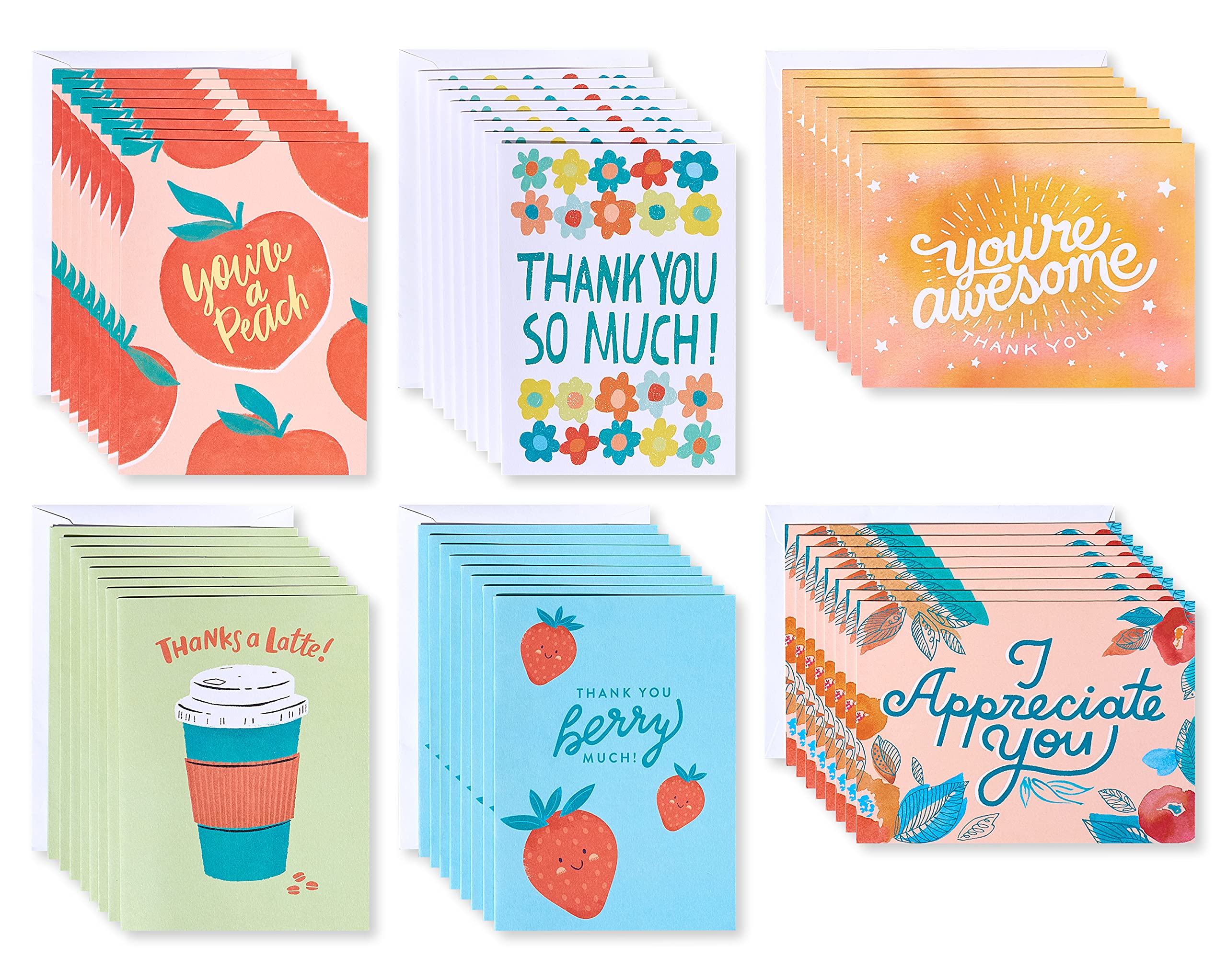 American Greetings Assorted Thank You Cards with Envelopes, Blank Inside (48-Count) - Image 4