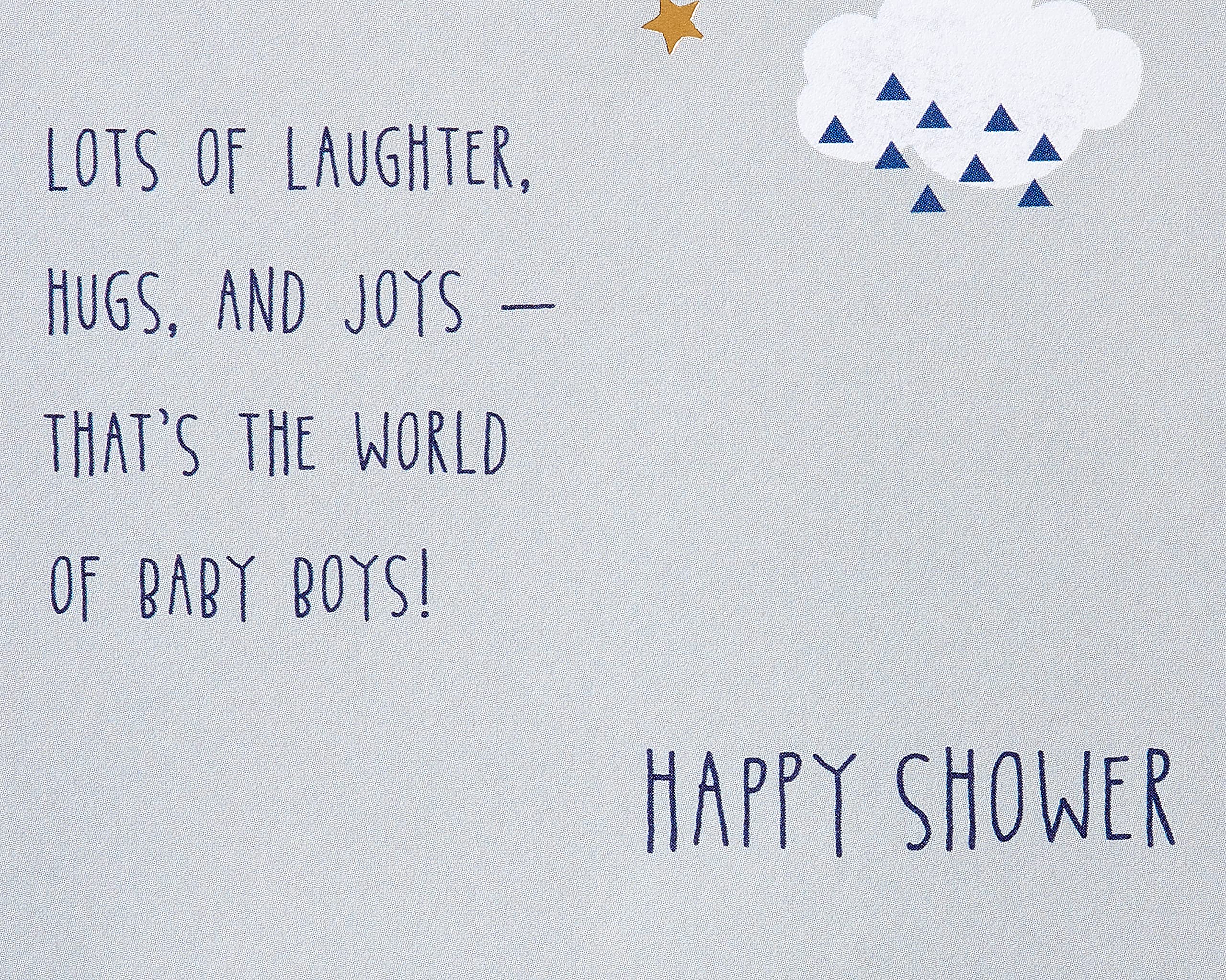 American Greetings Baby Shower Card for Boy (Baby Elephant) - Image 3