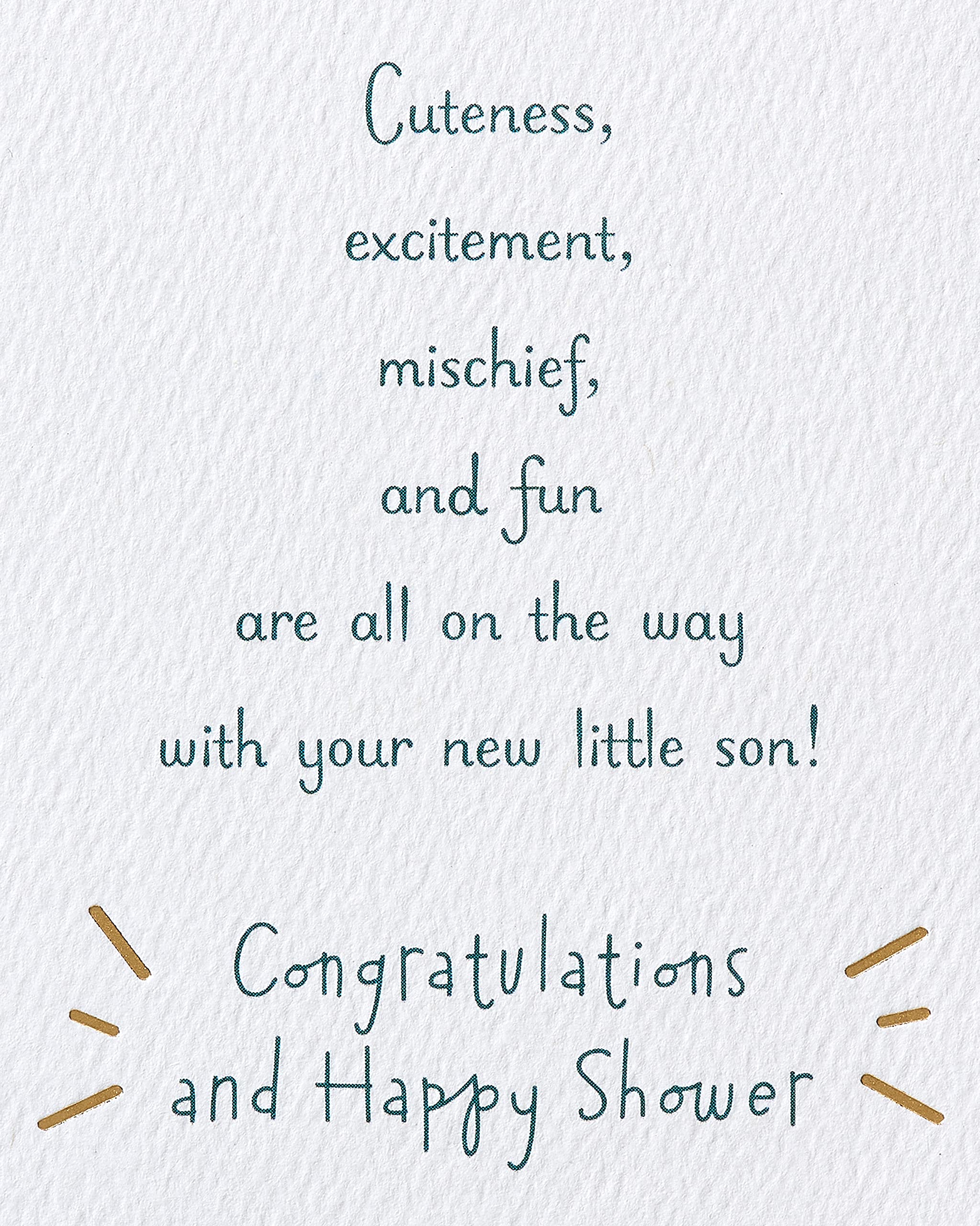 American Greetings Baby Shower Card for Boy (Fox) - Image 3