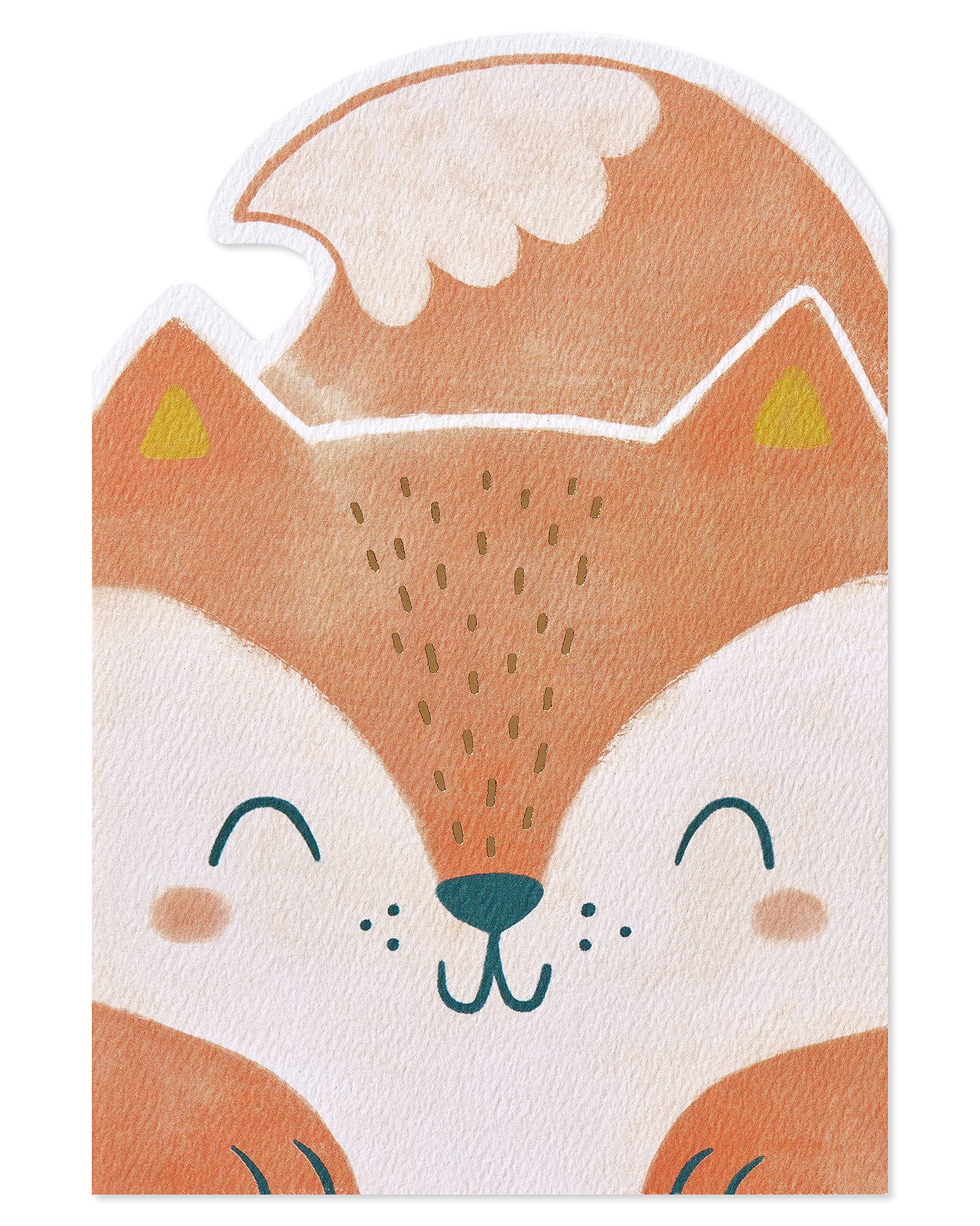 American Greetings Baby Shower Card for Boy (Fox) - Image 4