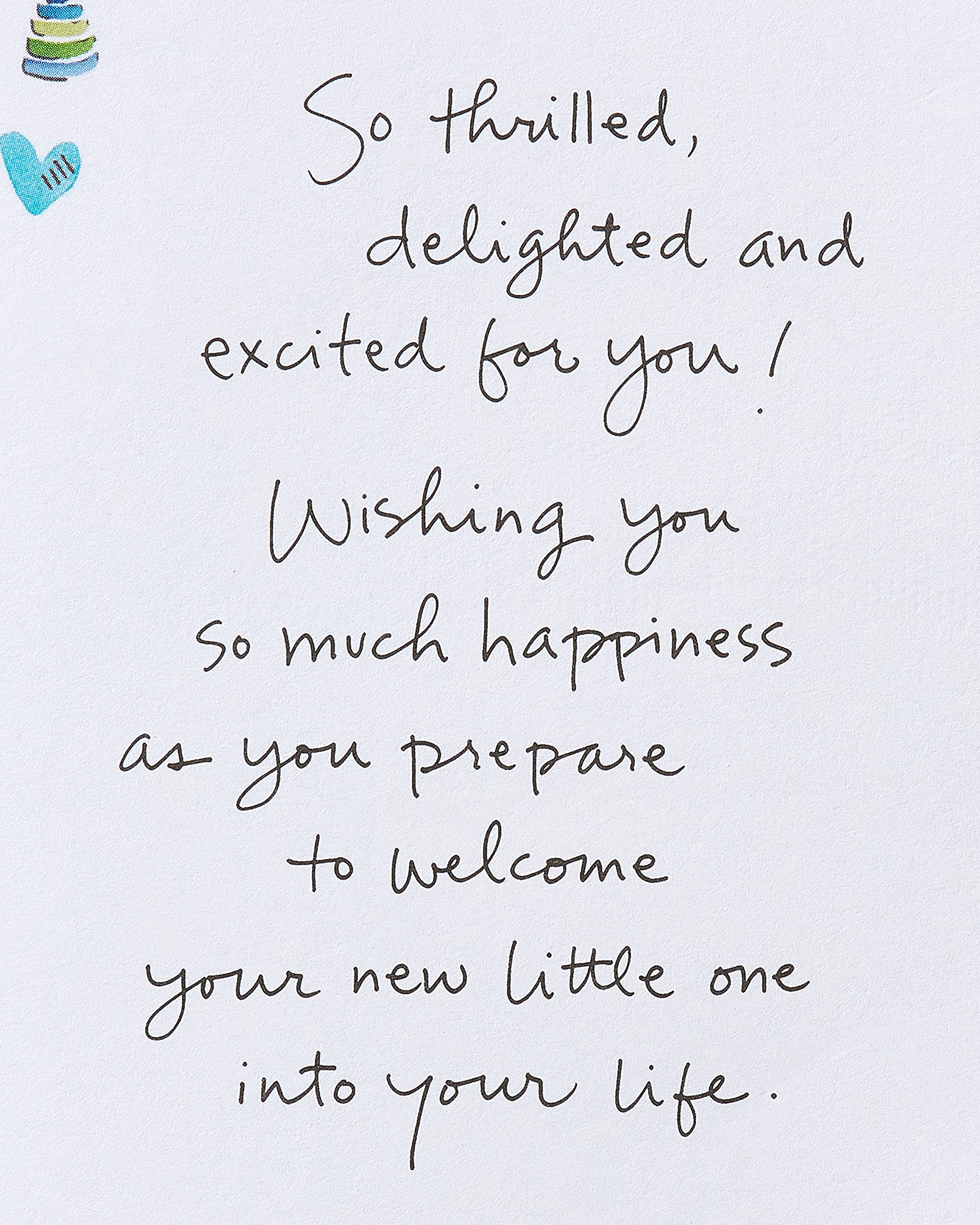 American Greetings Baby Shower Card for Boy (New Little One) - Image 3