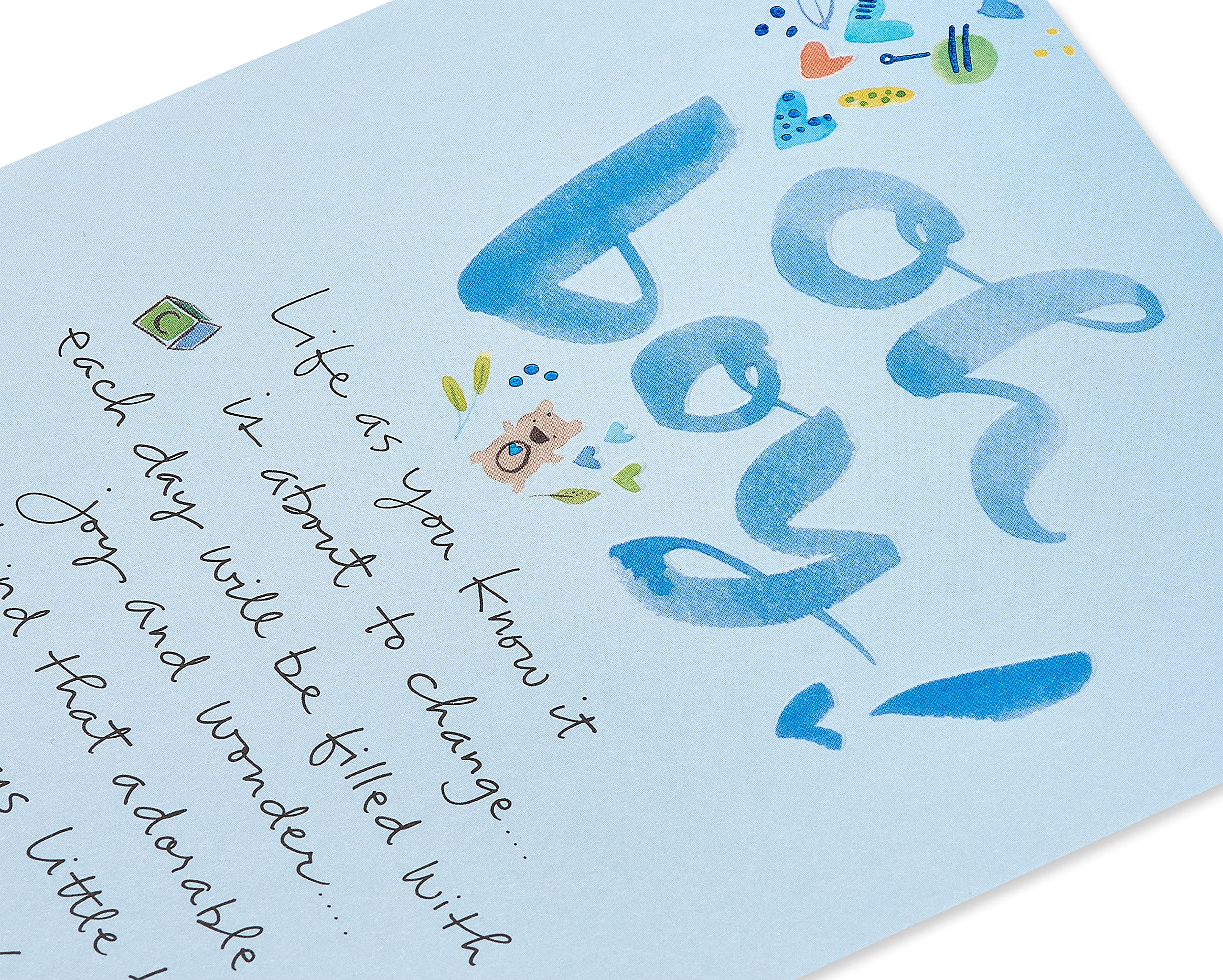 American Greetings Baby Shower Card for Boy (New Little One) - Image 5