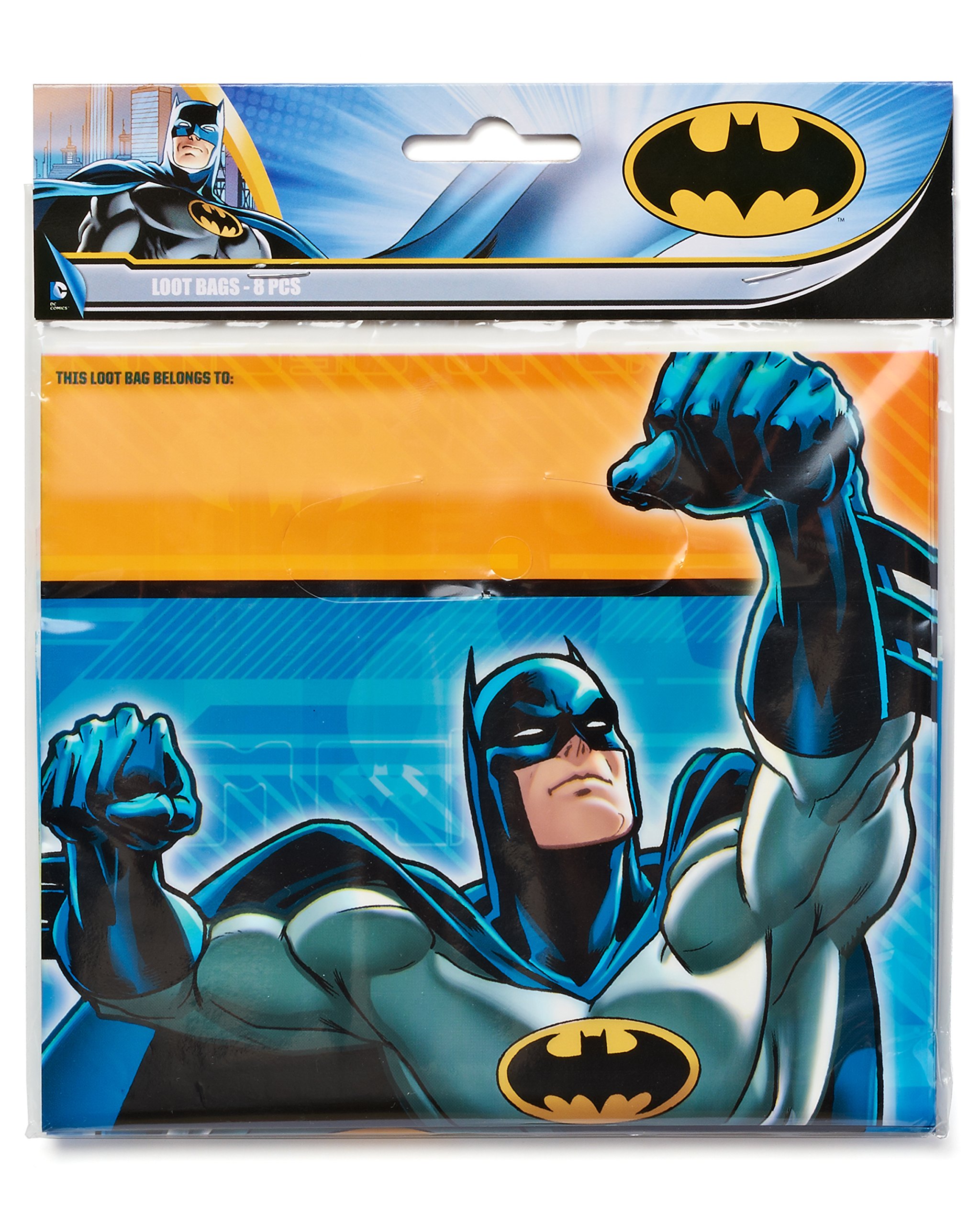 American Greetings Batman Party Supplies Plastic Treat Bags, 8-Count - Image 3