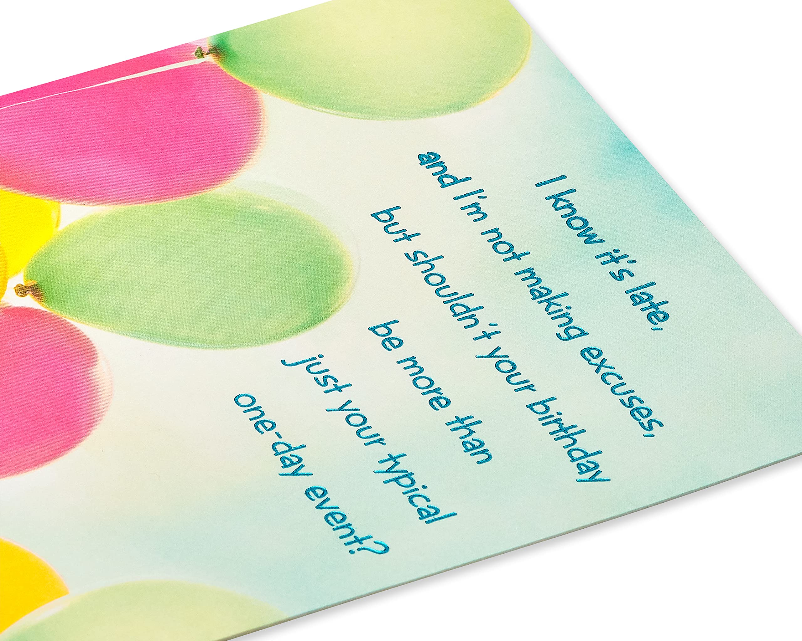 American Greetings Belated Birthday Card (I Know It's Late) - Image 5