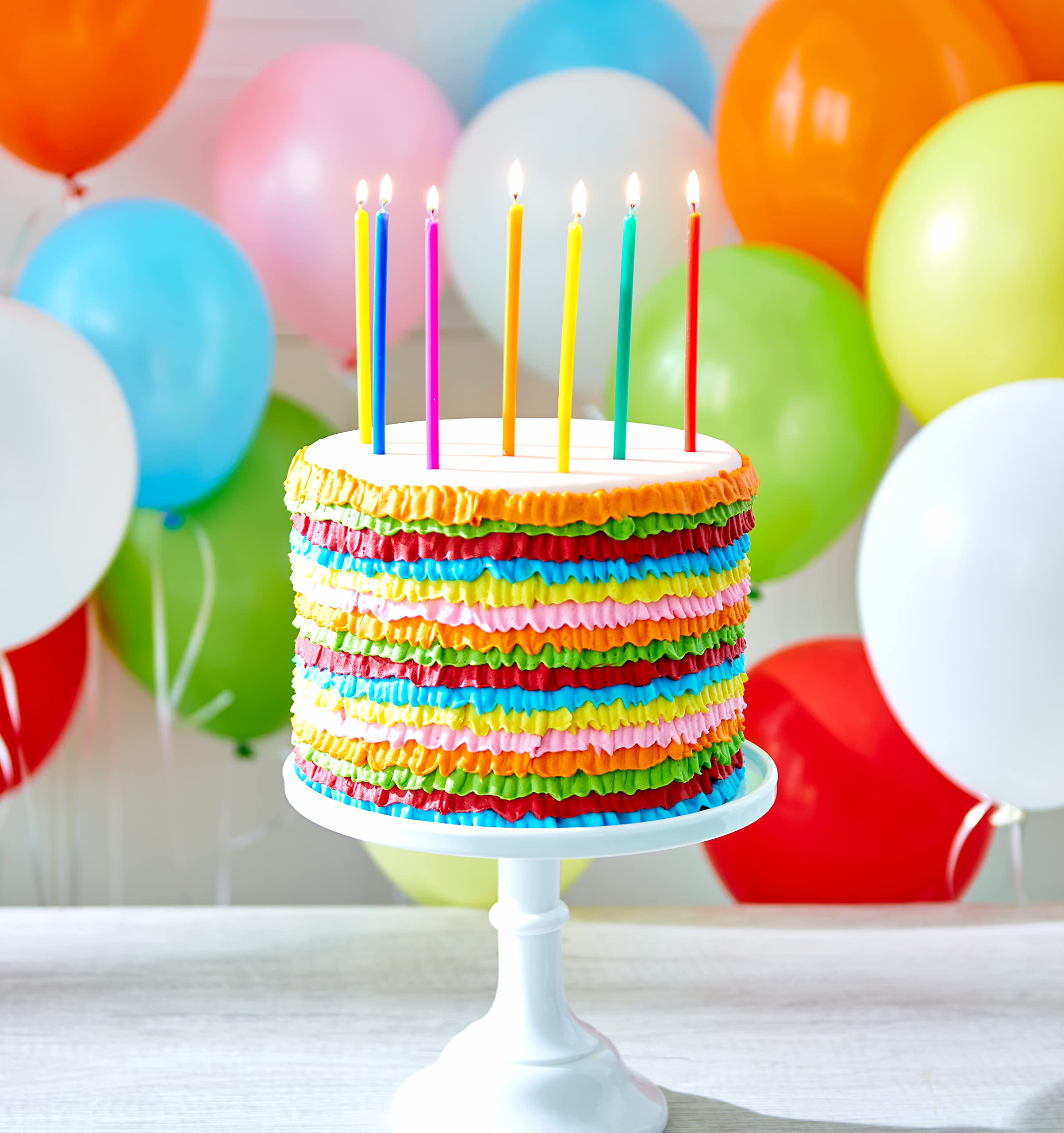 American Greetings Birthday Candles, Long Thin Multicolored (24-Count) - Image 3